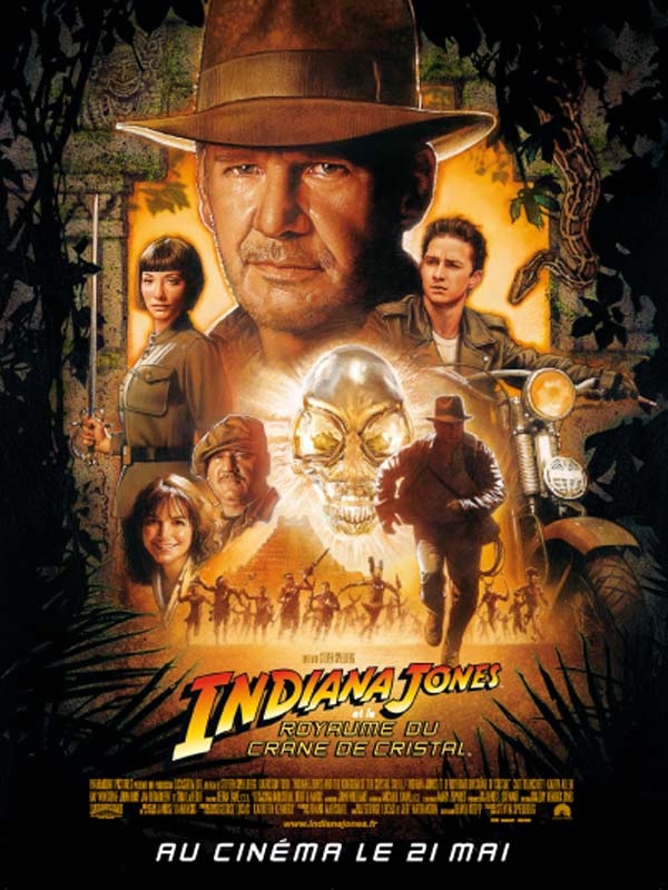 affiche du film Indiana Jones et le royaume du crâne de cristal
