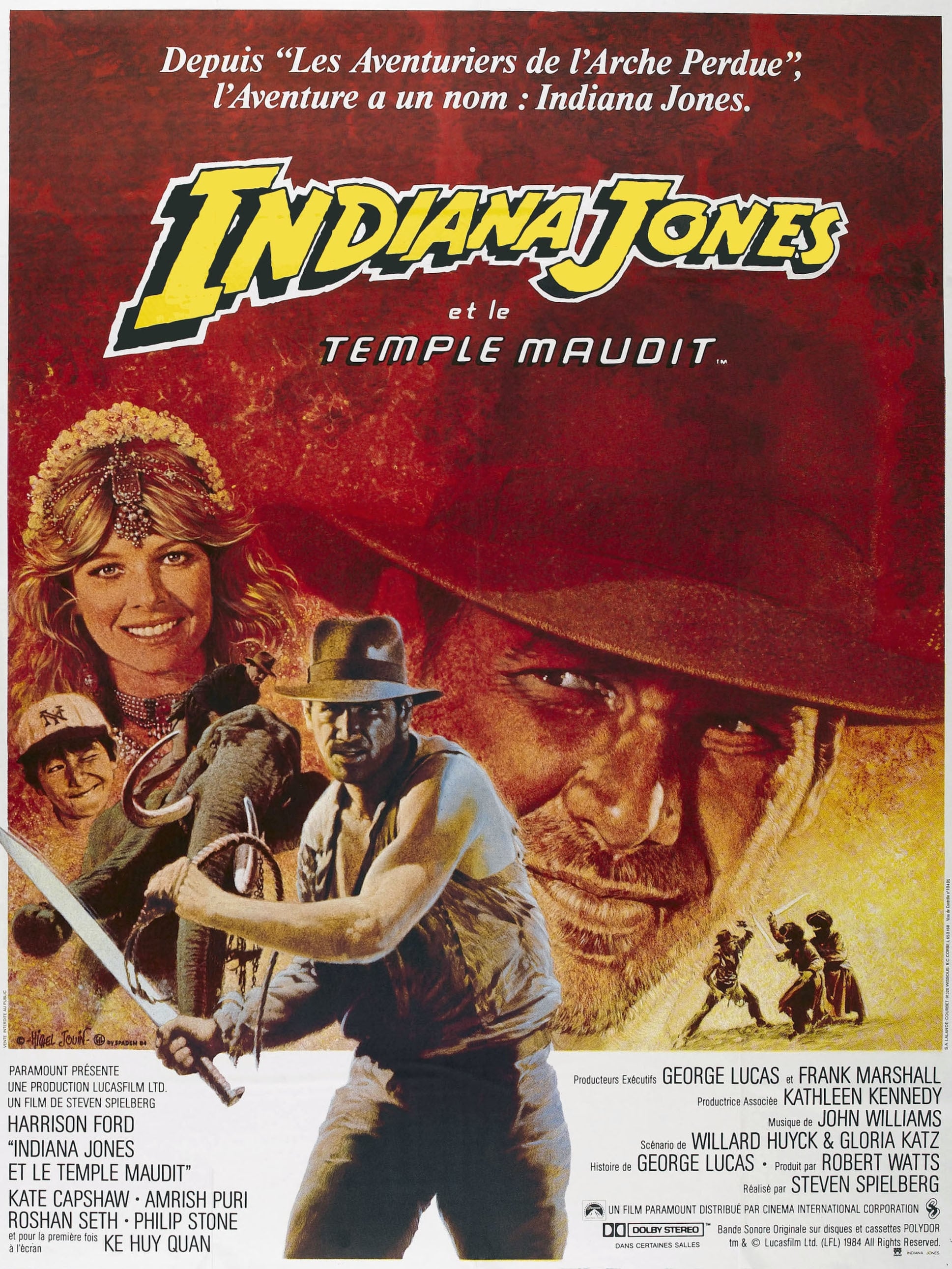 affiche du film Indiana Jones et le temple maudit