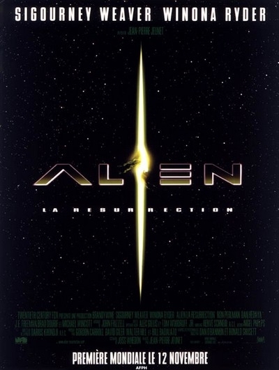 affiche du film Alien, la résurrection
