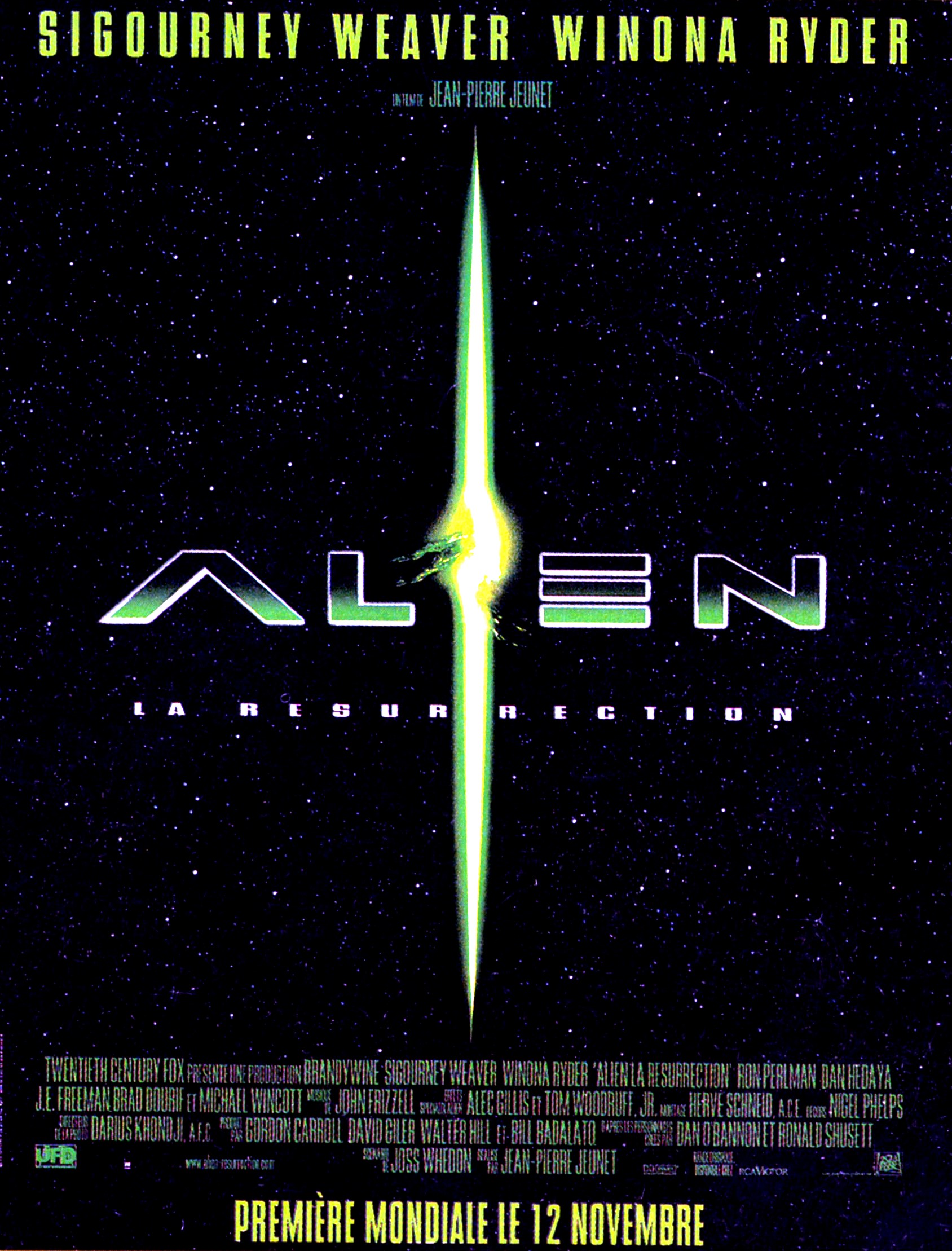 affiche du film Alien, la résurrection