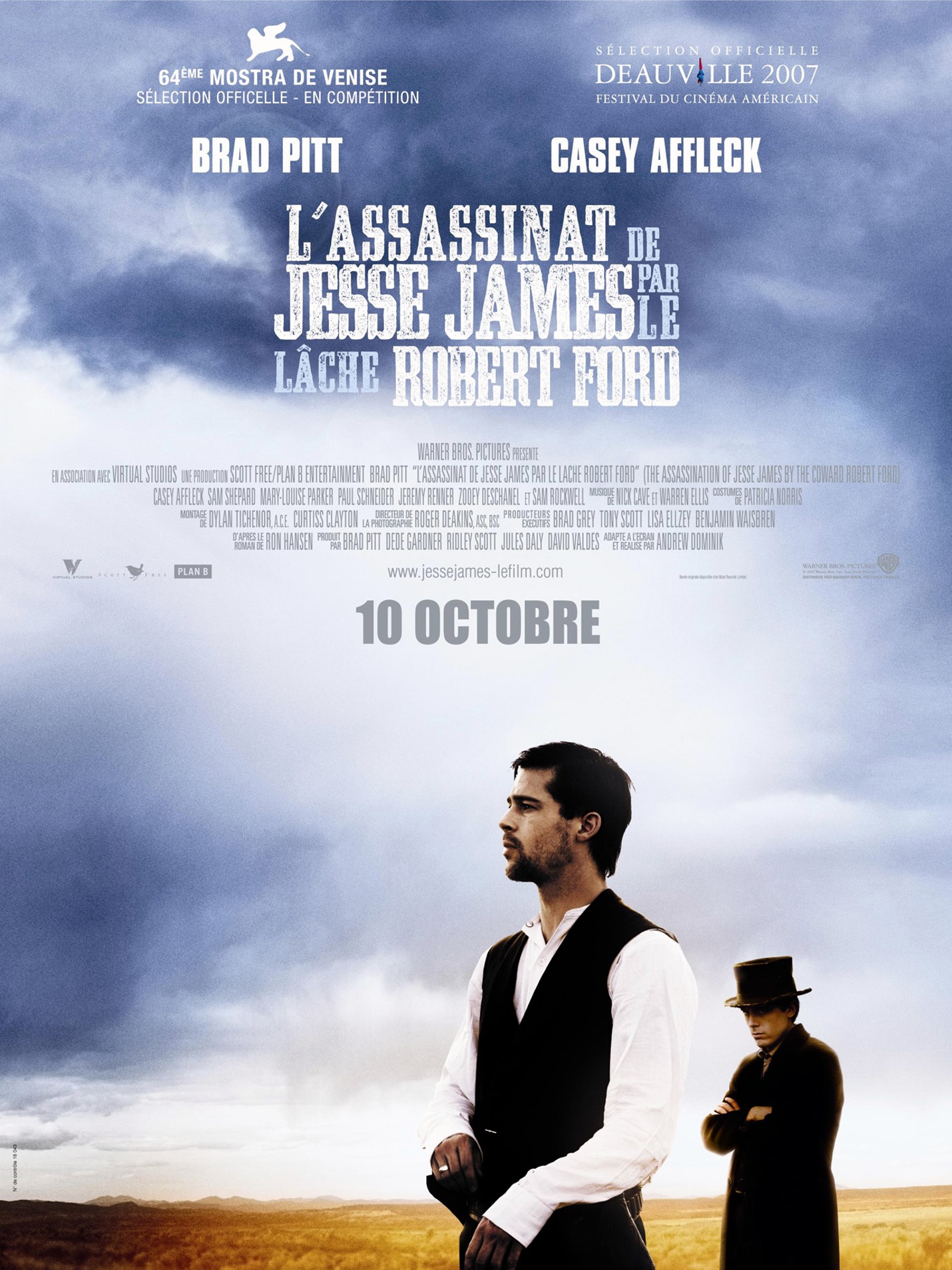 affiche du film L'assassinat de Jesse James par le lâche Robert Ford