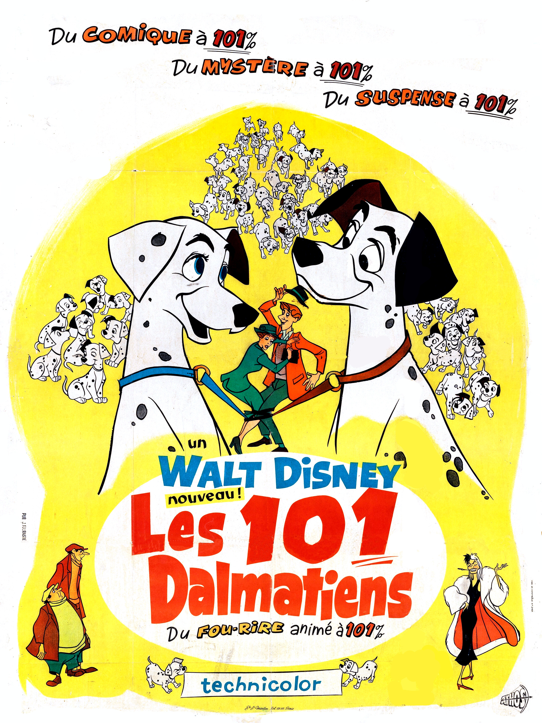 affiche du film Les 101 dalmatiens (1961)