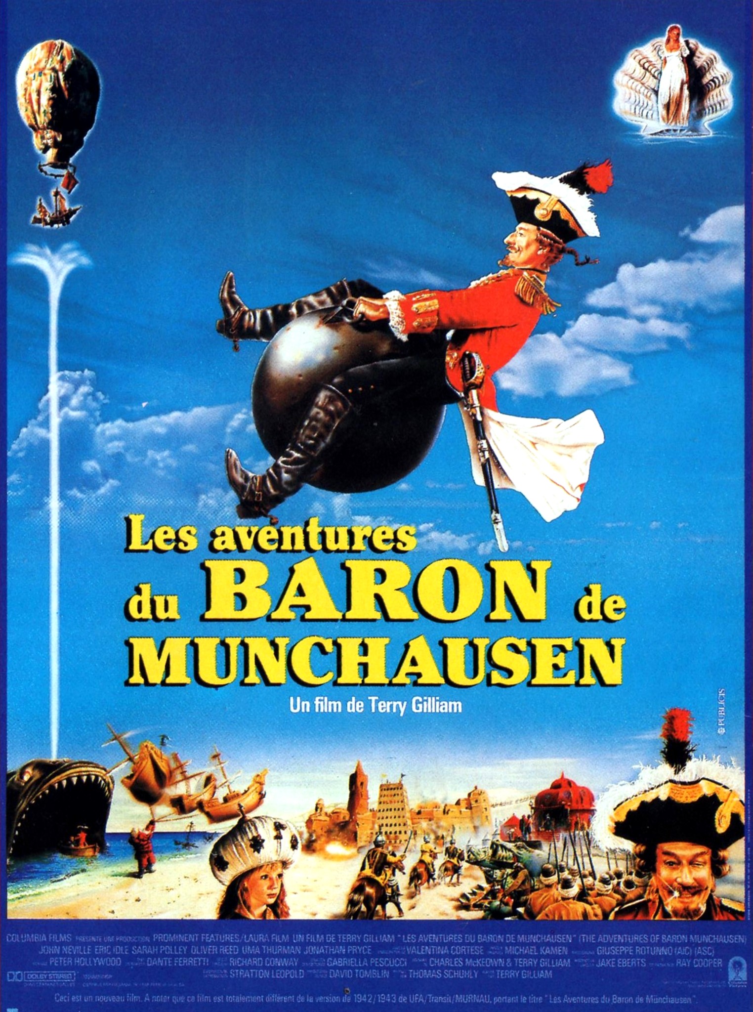 affiche du film Les aventures du baron de Münchausen