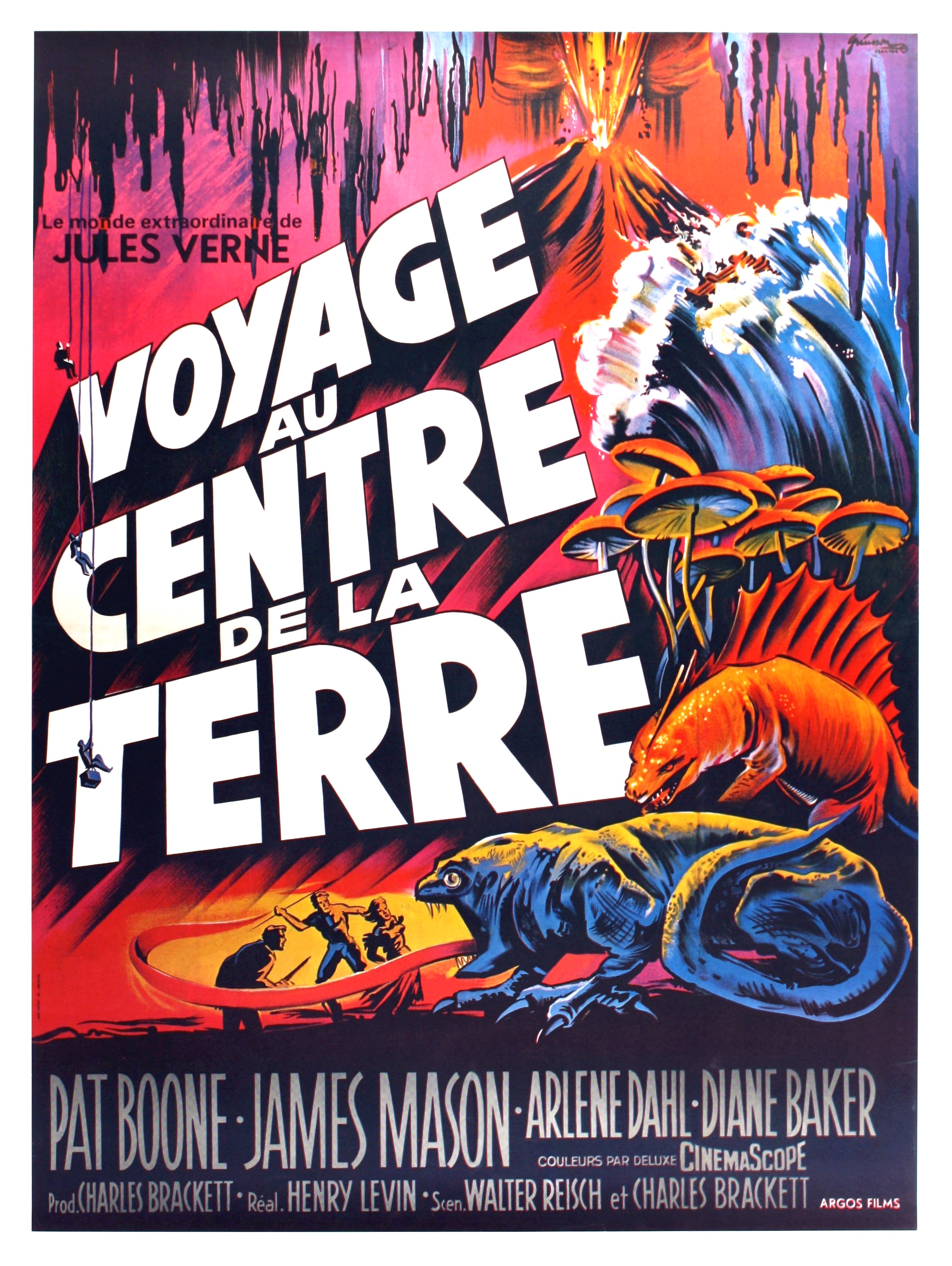 affiche du film Voyage au centre de la Terre (1959)