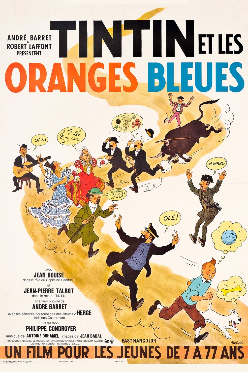 affiche du film Tintin et les oranges bleues