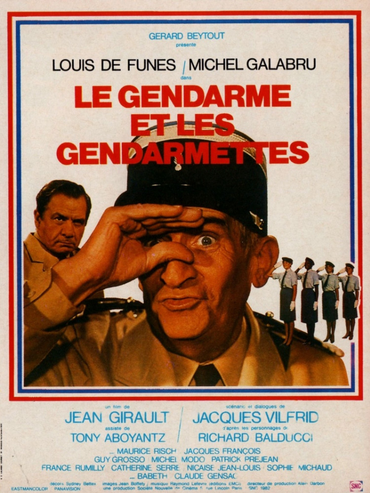 affiche du film Le Gendarme et les Gendarmettes