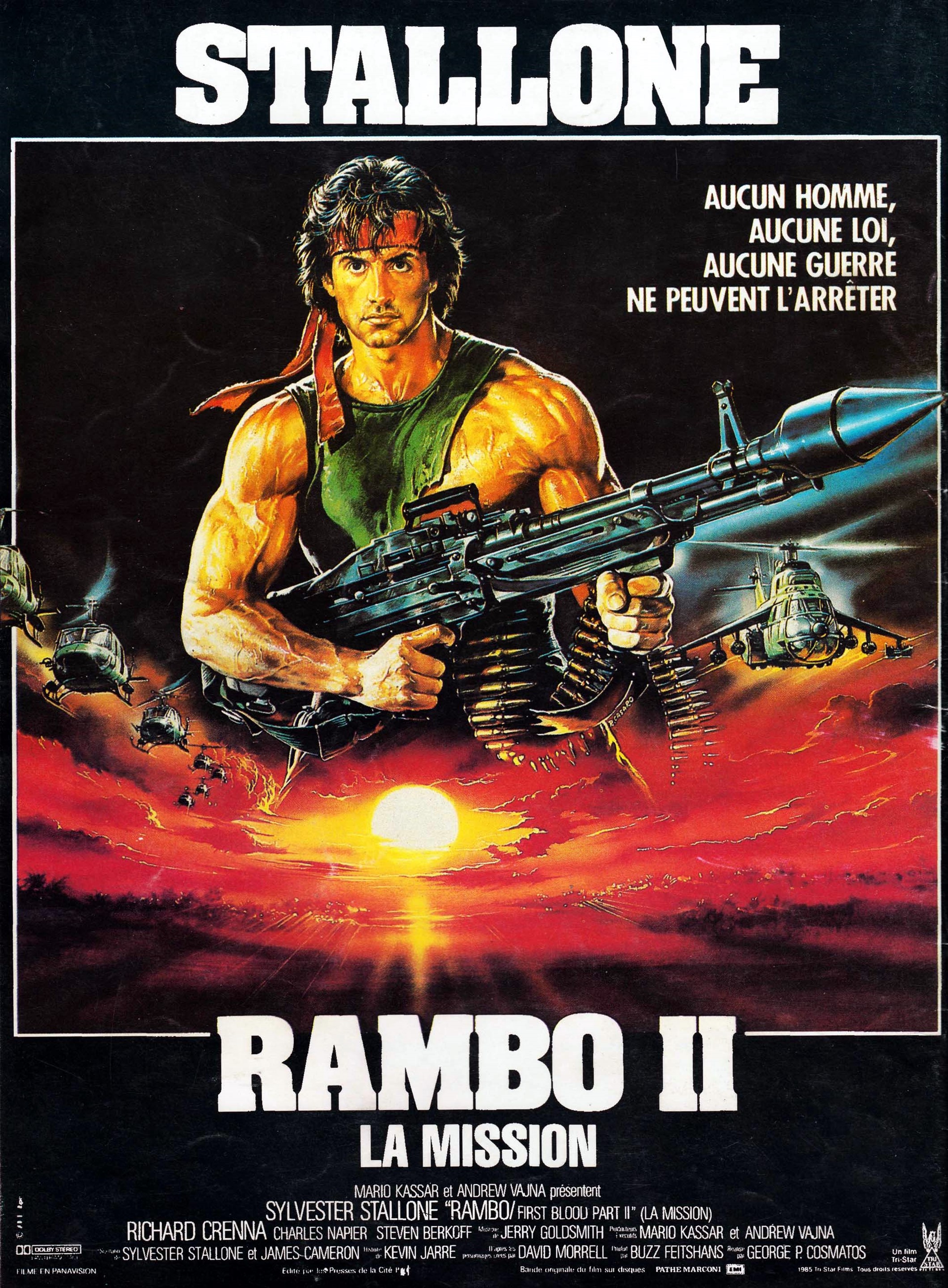 affiche du film Rambo II : La mission