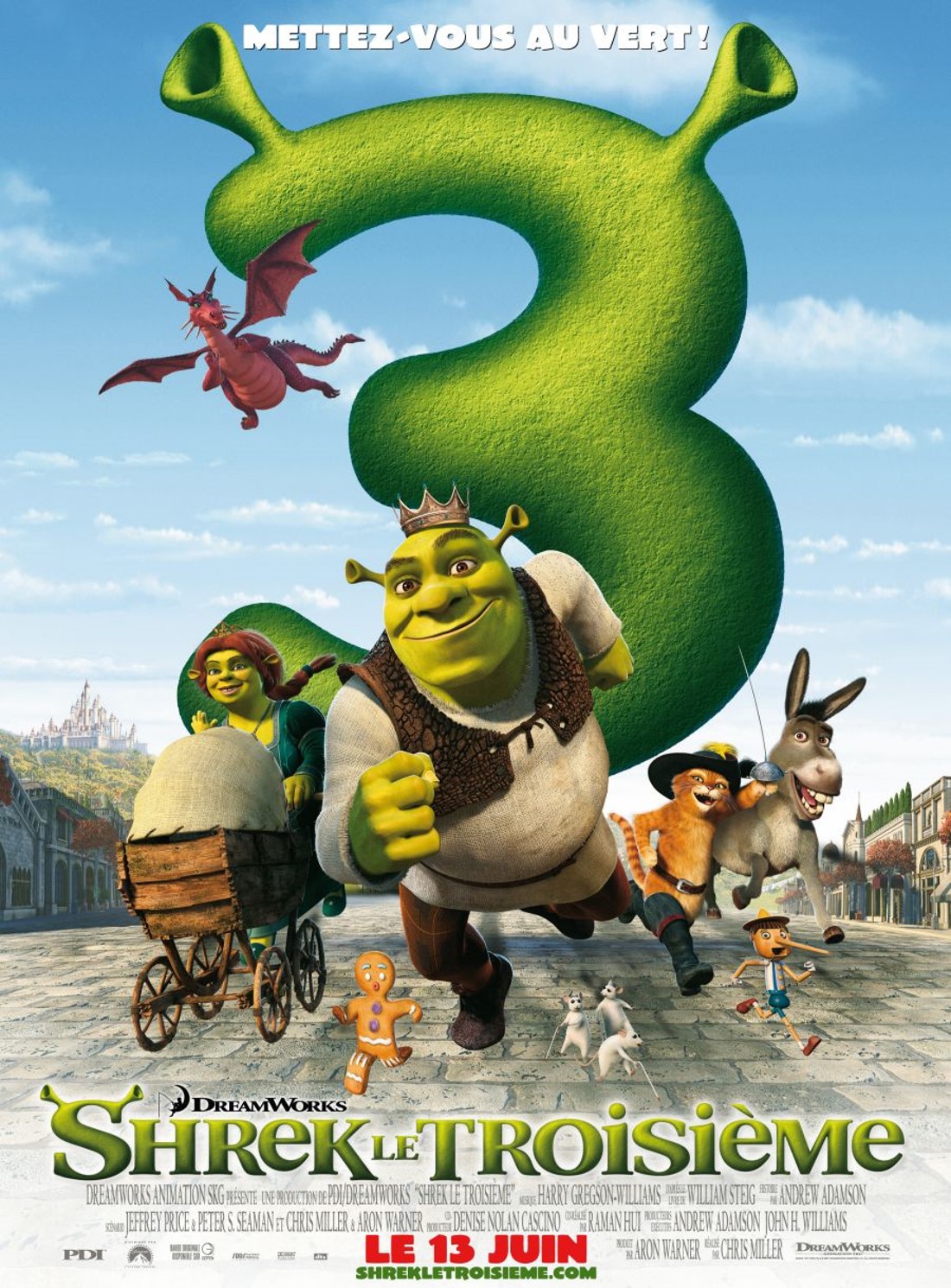 affiche du film Shrek le troisième