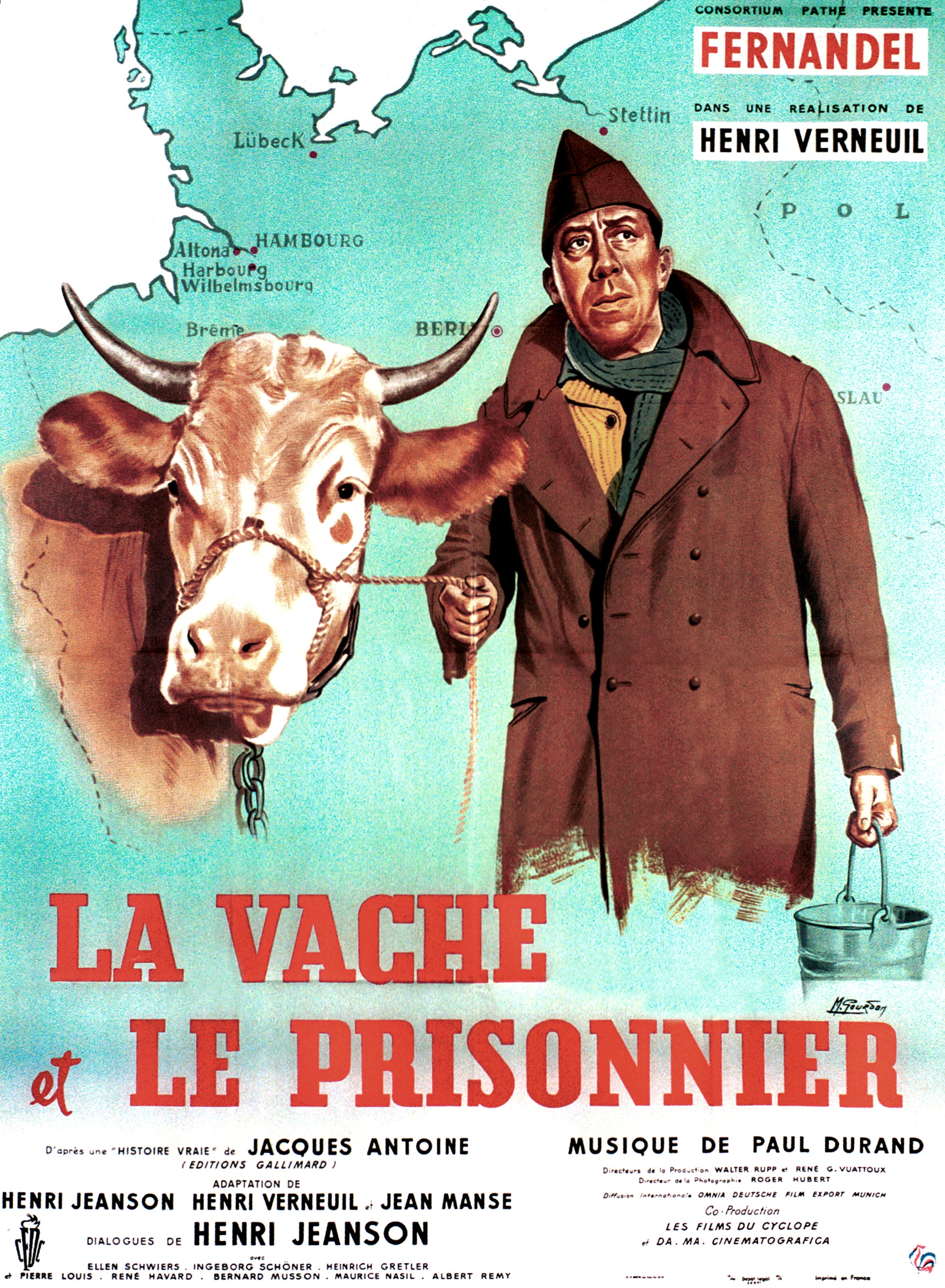 affiche du film La vache et le prisonnier