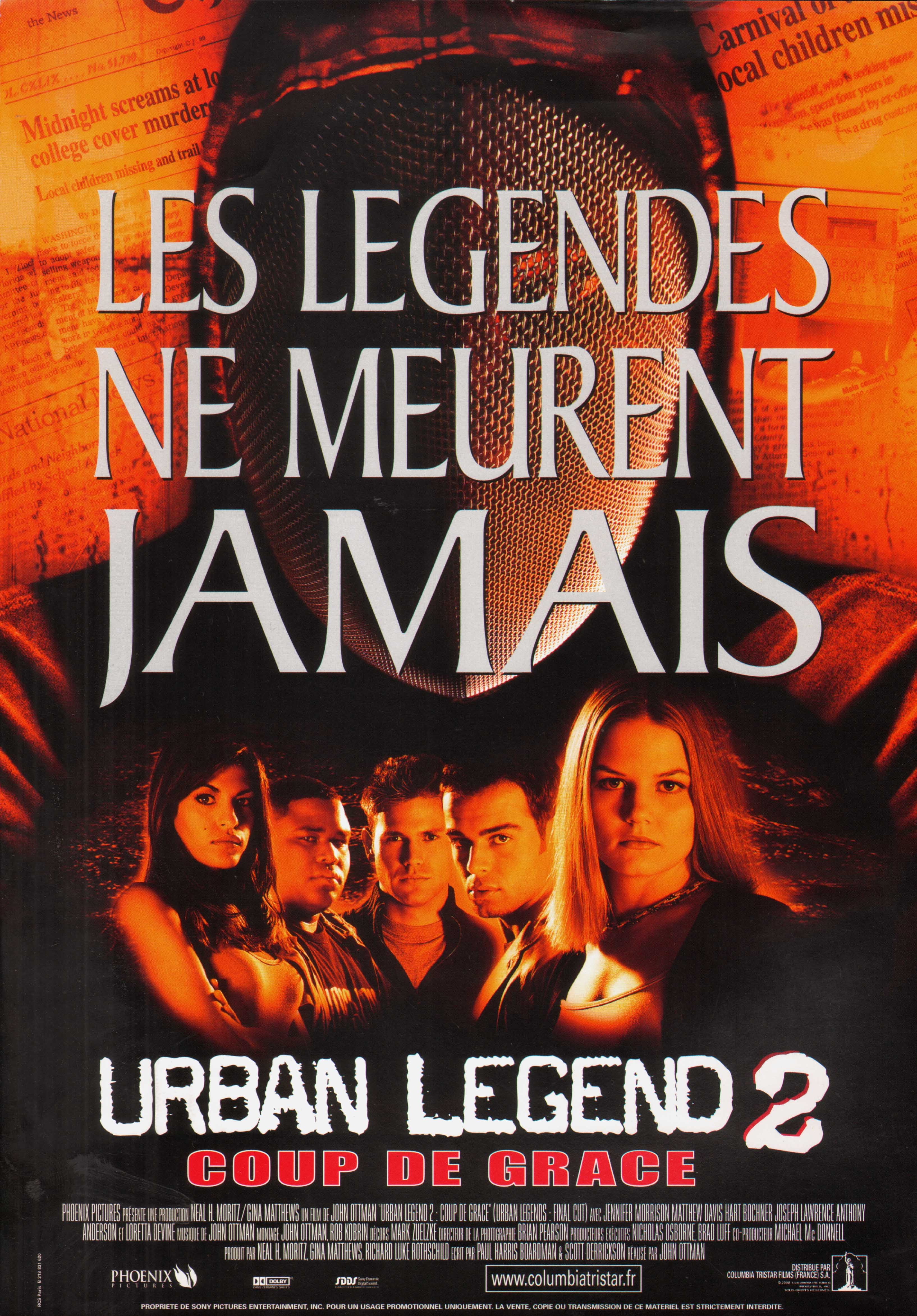 affiche du film Urban Legend 2 : Coup de grâce