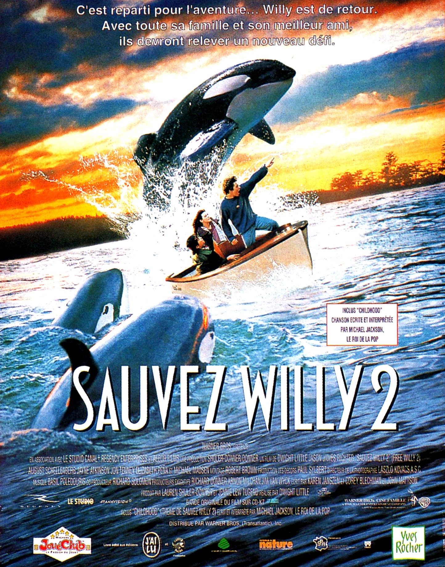 affiche du film Sauvez Willy 2