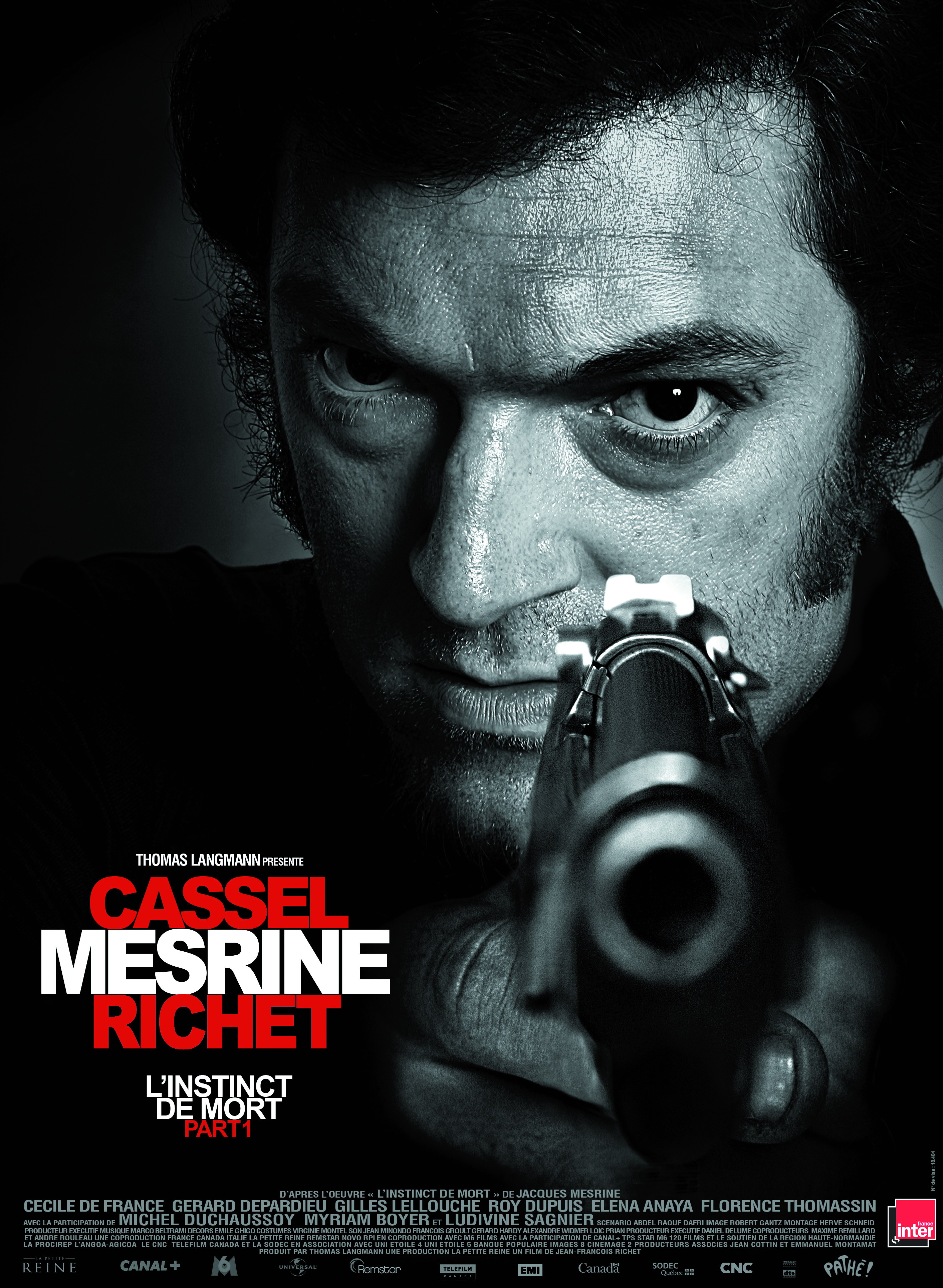 affiche du film Mesrine, partie 1 : L'instinct de mort