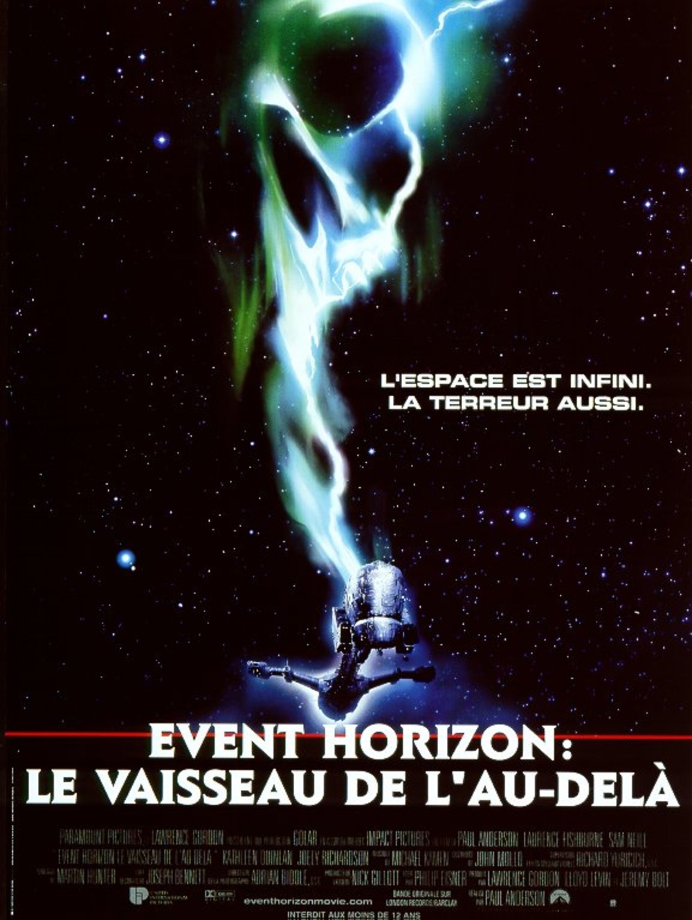 affiche du film Event Horizon, le vaisseau de l'au-delà