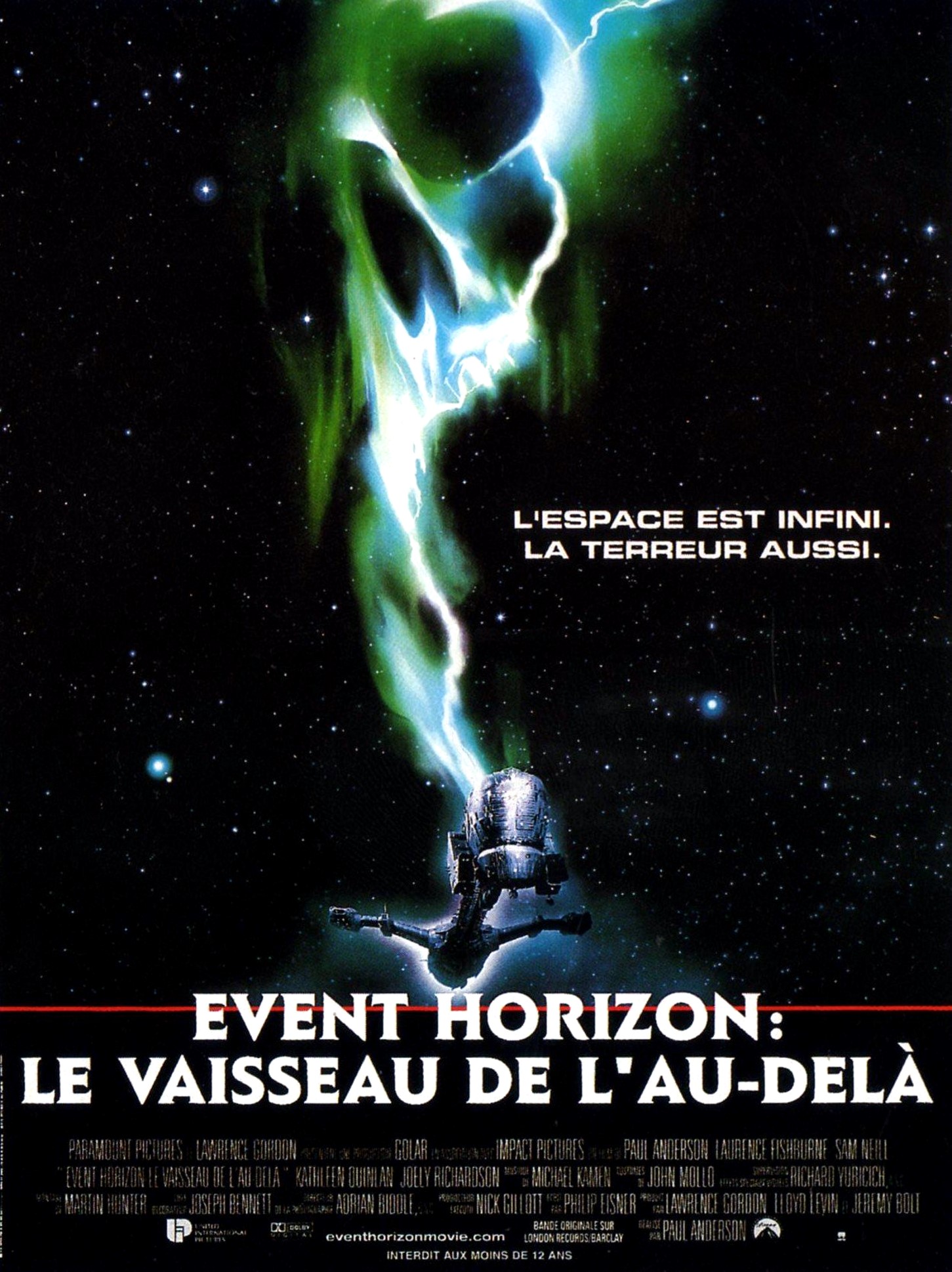 affiche du film Event Horizon, le vaisseau de l'au-delà