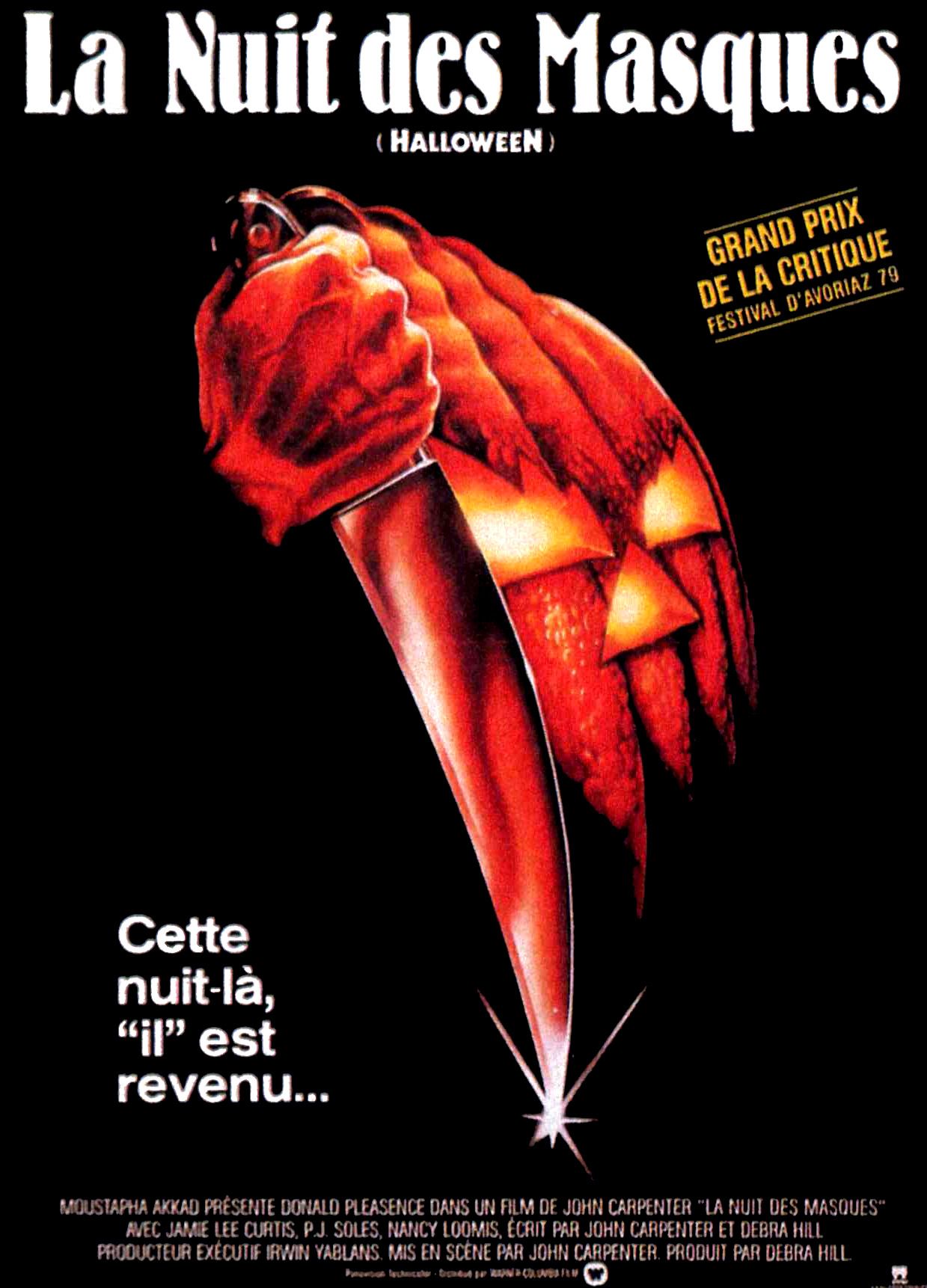 affiche du film Halloween, la nuit des masques