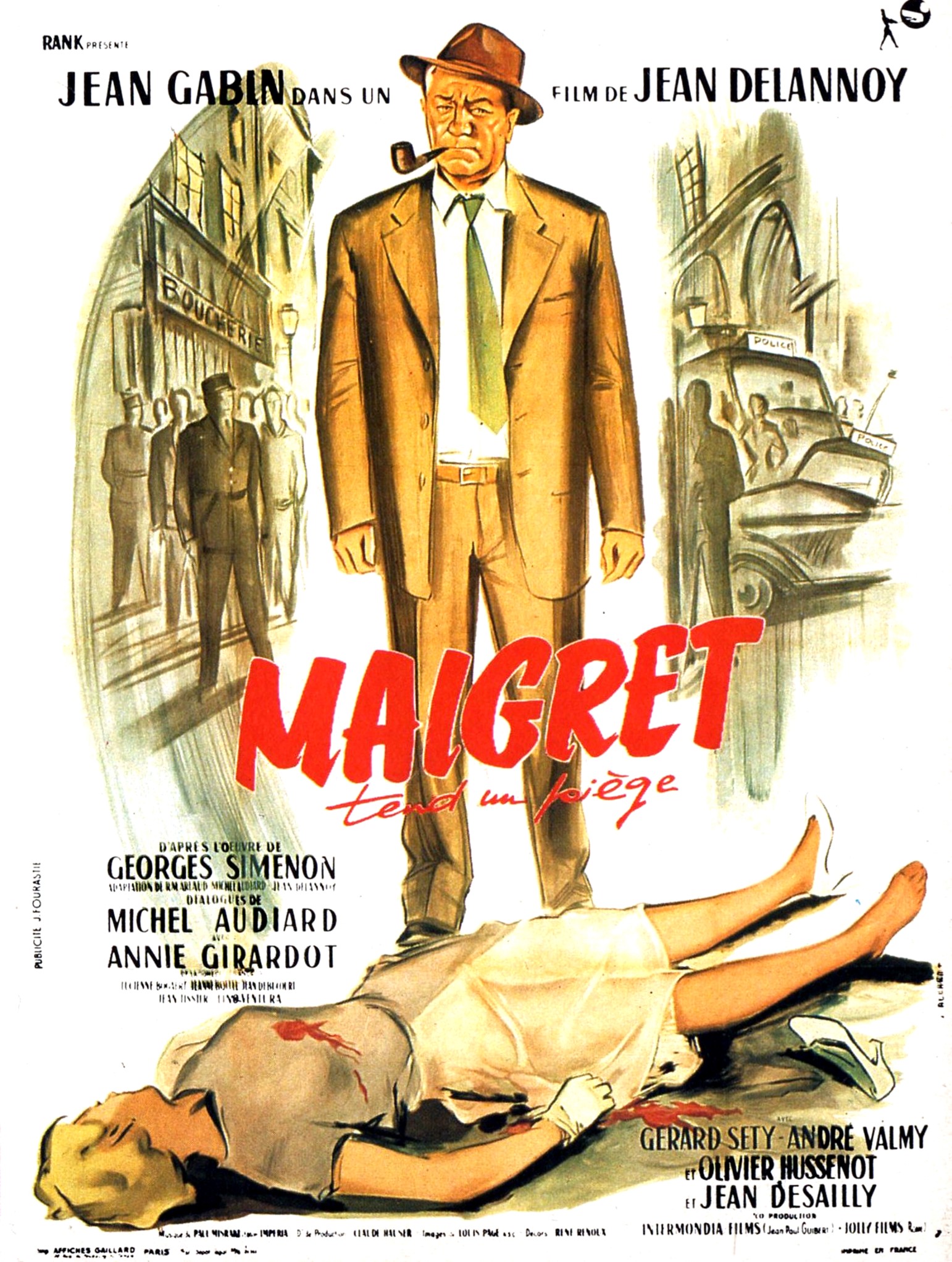 affiche du film Maigret tend un piège