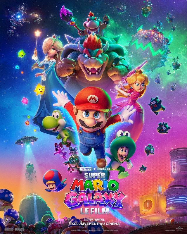 affiche du film Super Mario Galaxy, le film