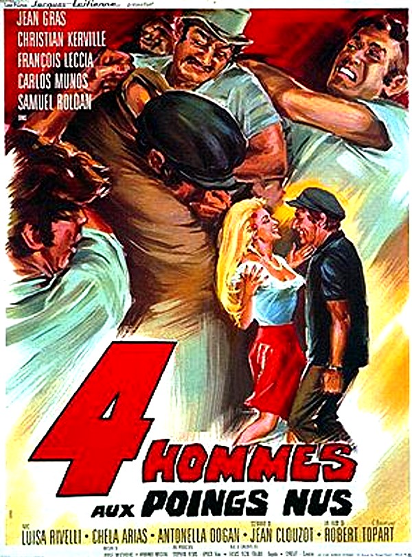 affiche du film Quatre hommes aux poings nus