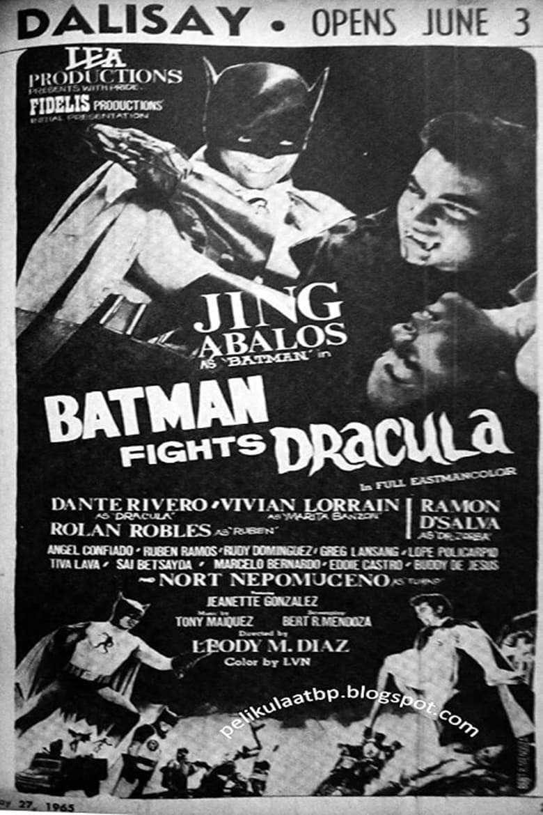 affiche du film Batman Fights Dracula