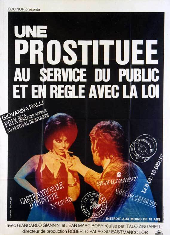 affiche du film Une prostituée au service du public et en régle avec la loi