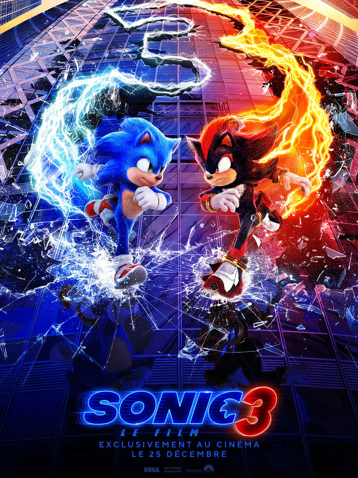 affiche du film Sonic 3, le film