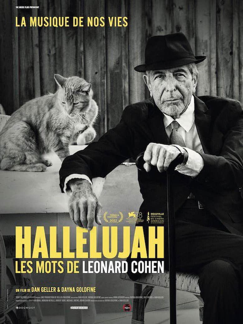affiche du film Hallelujah, les mots de Leonard Cohen