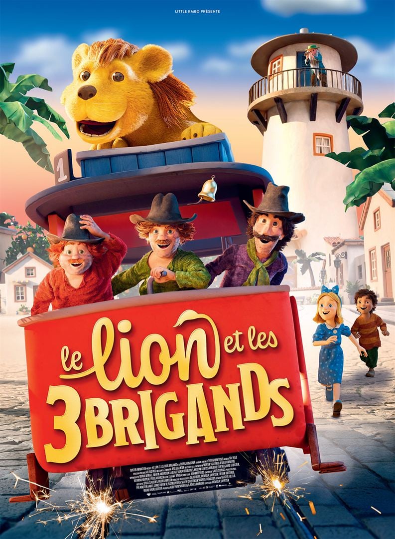 affiche du film Le Lion et les trois brigands