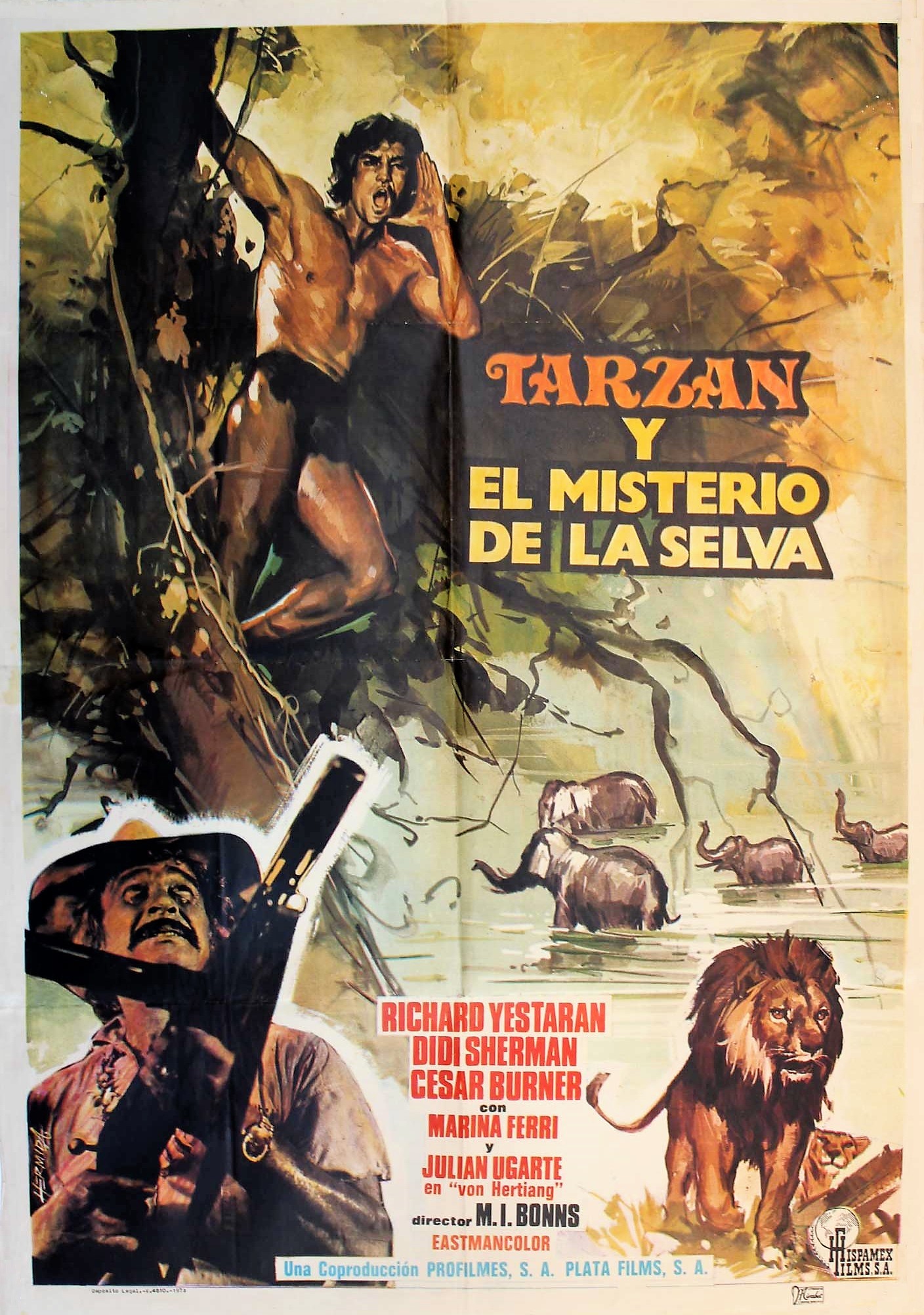 affiche du film Tarzan y el misterio de la selva