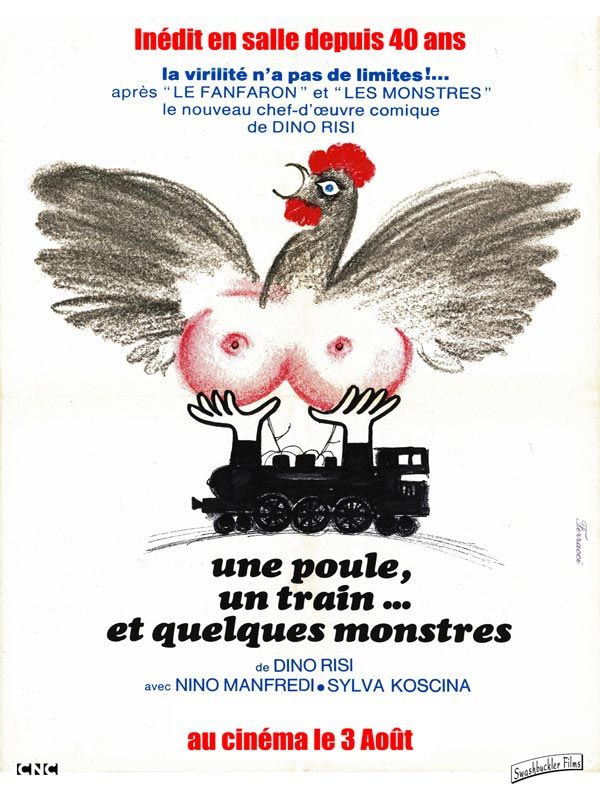 affiche du film Une poule, un train... et quelques monstres