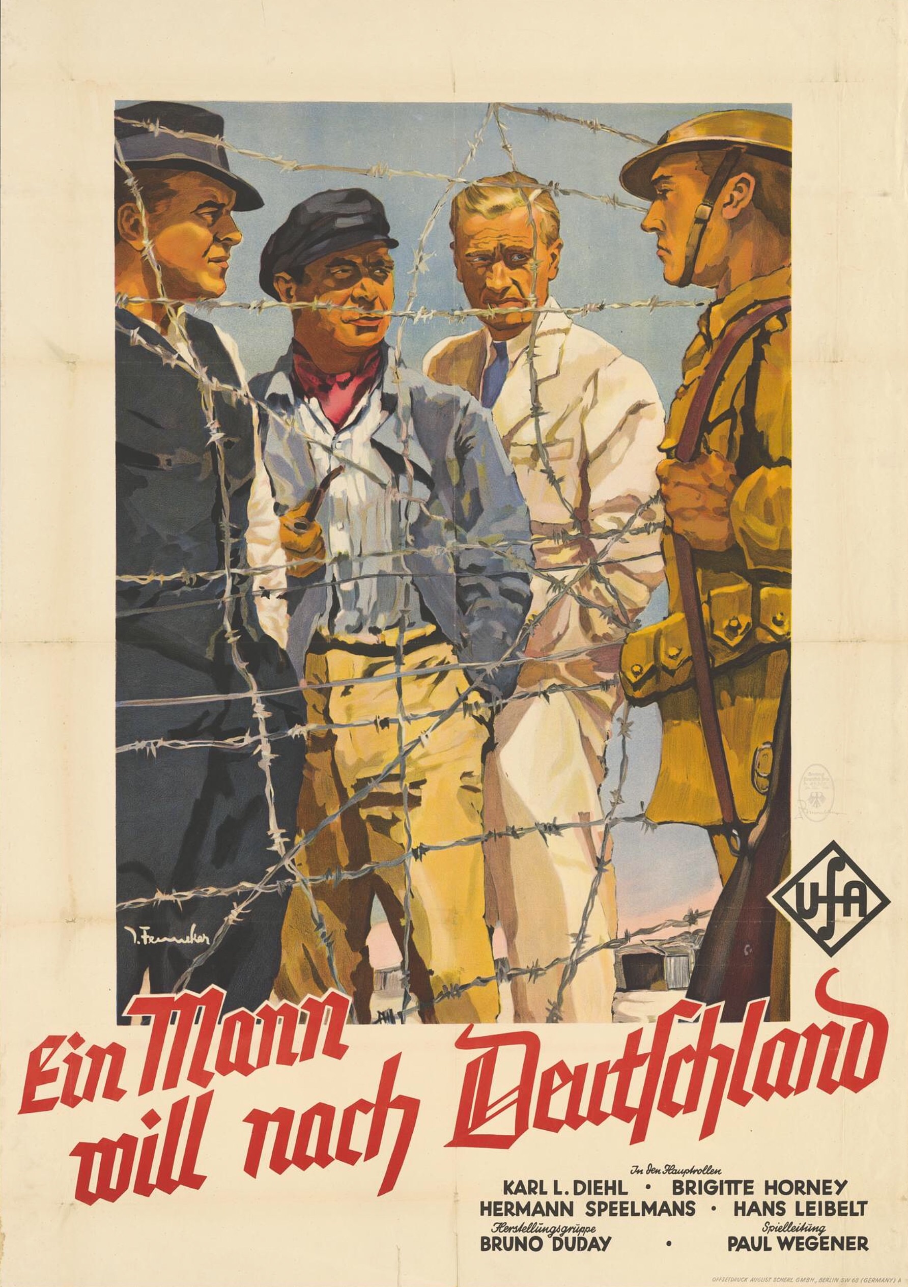 affiche du film Ein Mann will nach Deutschland