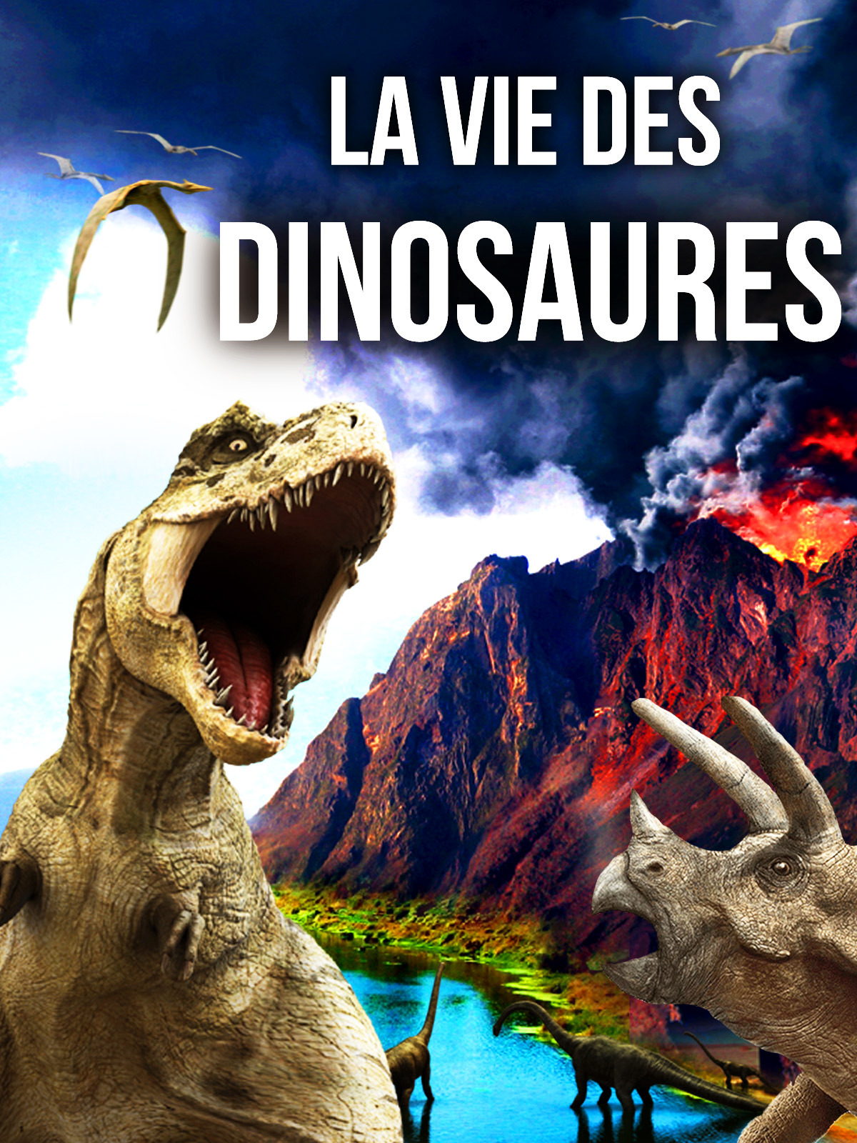 affiche du film La vie des dinosaures