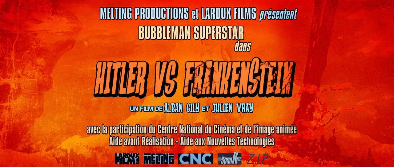 affiche du film Bubbleman Superstar in Hitler vs Frankenstein