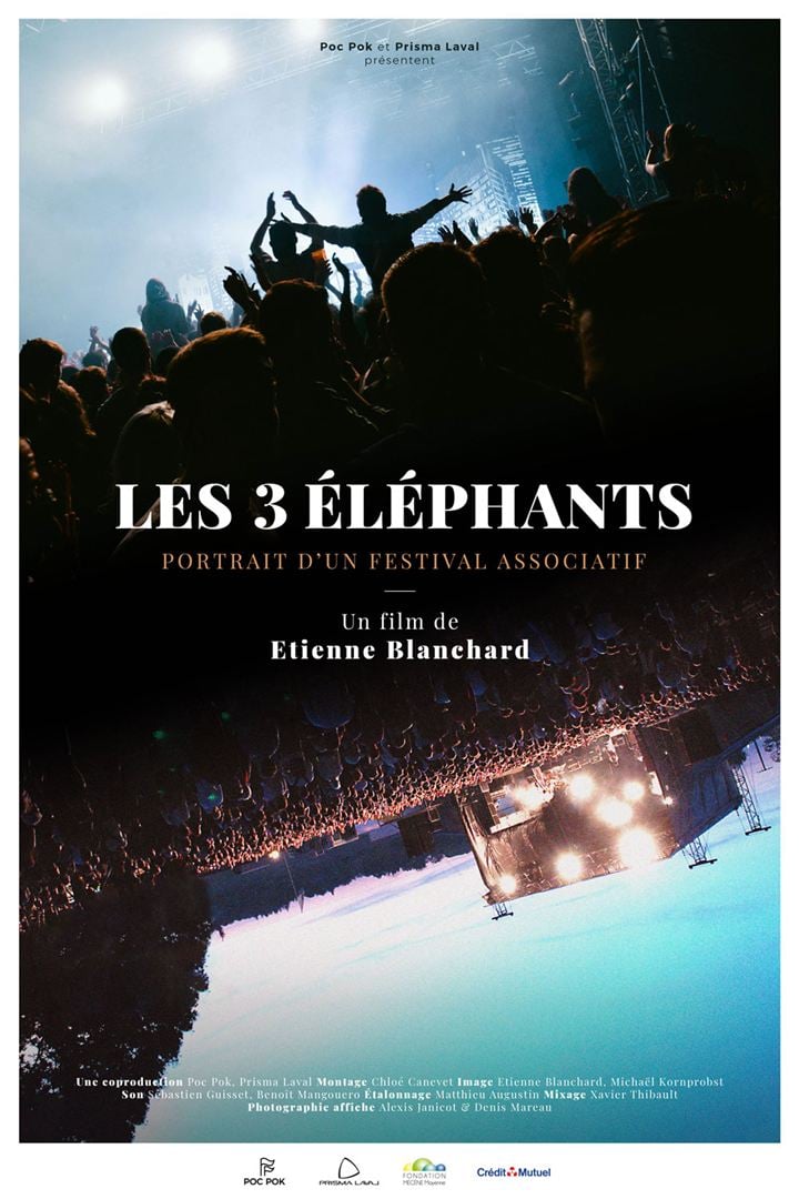 affiche du film Les 3 éléphants : portrait d’un festival associatif