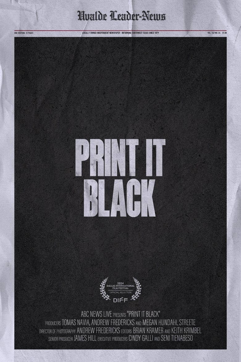 affiche du film Print It Black