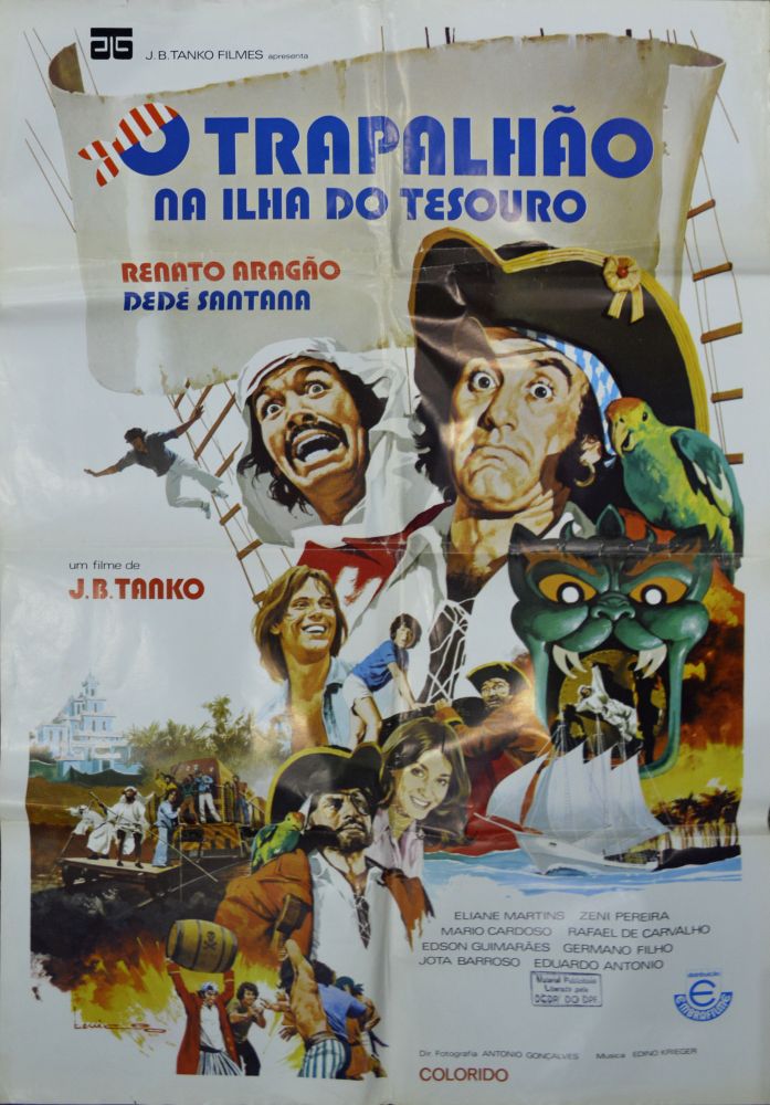 affiche du film O Trapalhão na Ilha do Tesouro