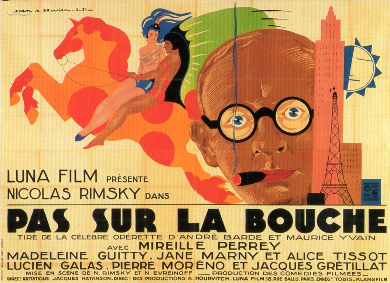 affiche du film Pas sur la bouche