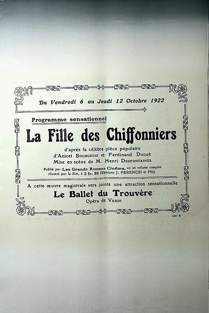 affiche du film La fille des chiffonniers