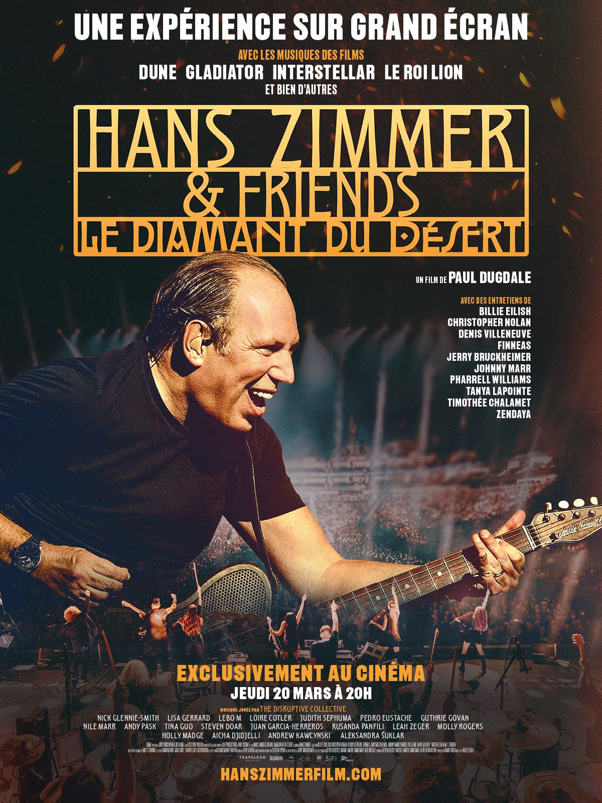 affiche du film Hans Zimmer & Friends : le diamant du désert
