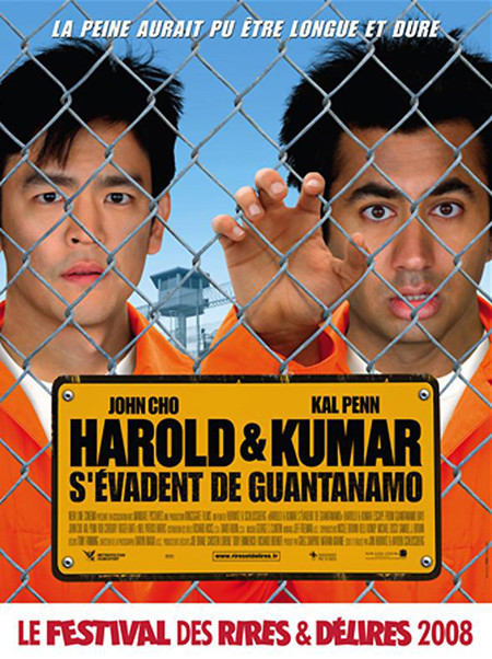 affiche du film Harold et Kumar s'évadent de Guantanamo