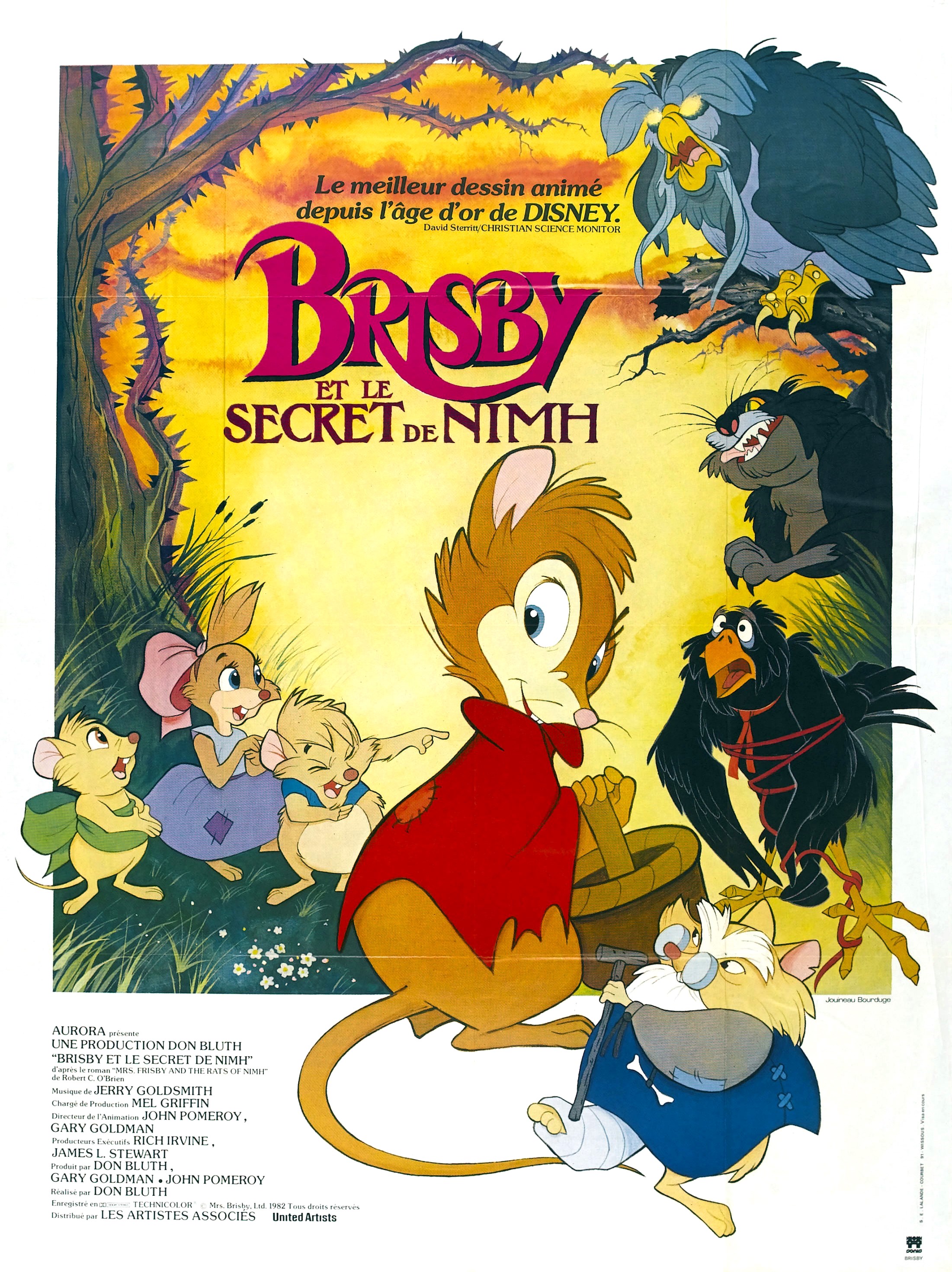 affiche du film Brisby et le secret de NIMH