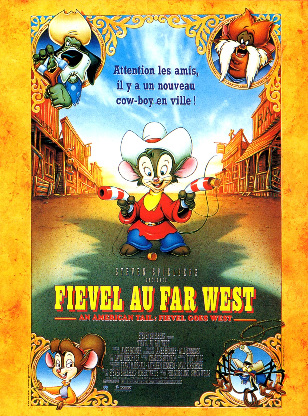 affiche du film Fievel au Far West