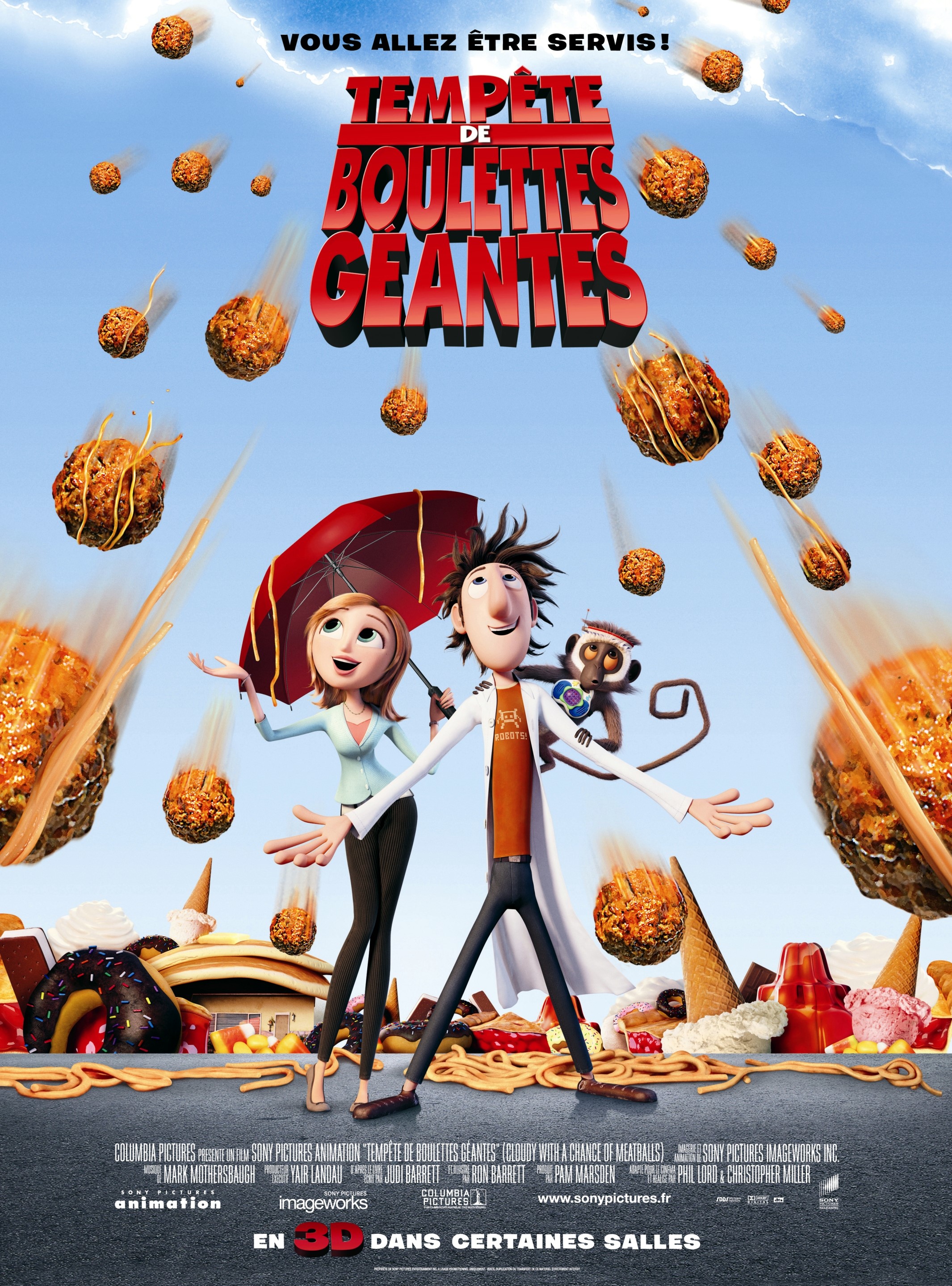 affiche du film Tempête de boulettes géantes