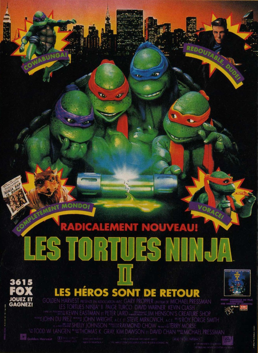 affiche du film Les Tortues Ninja 2 : Les héros sont de retour