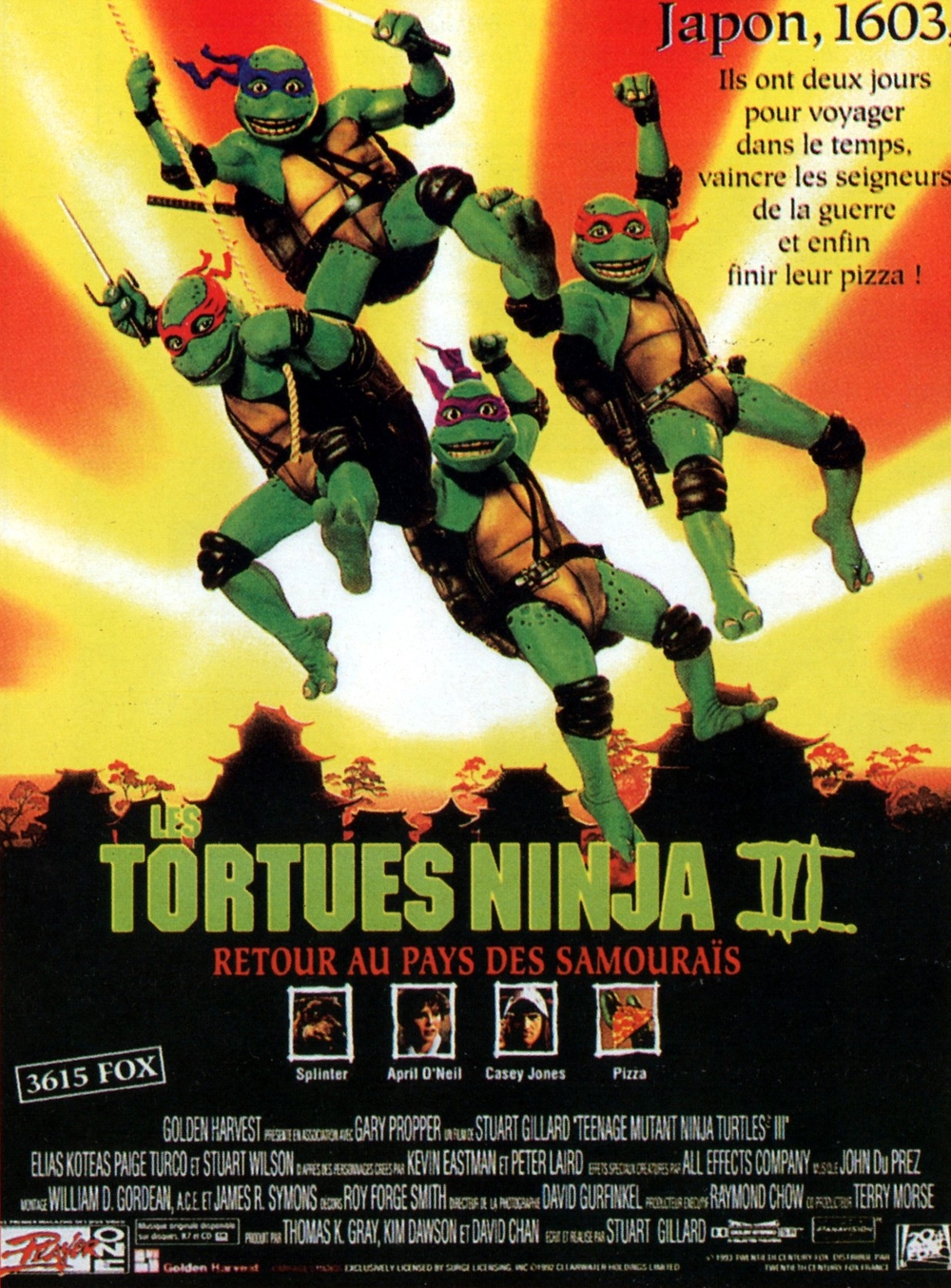 affiche du film Les Tortues Ninja 3