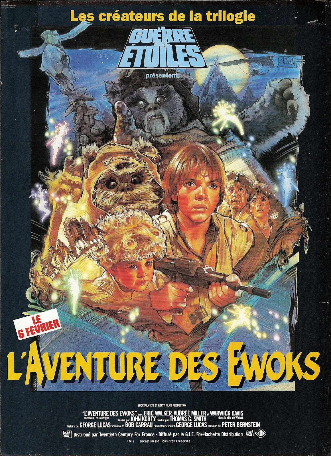 affiche du film Star Wars : Les Aventures des Ewoks - La Caravane du Courage