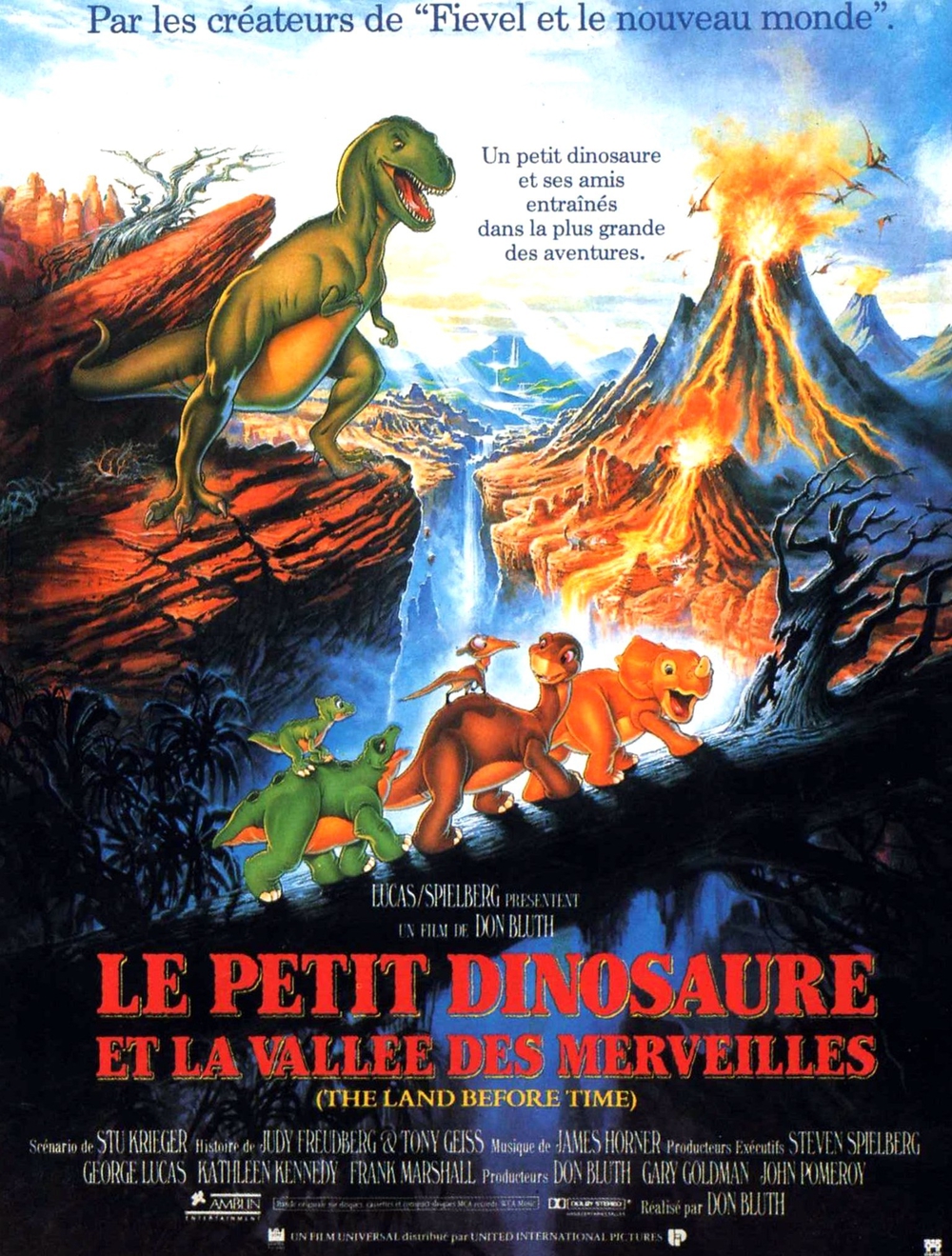 affiche du film Le Petit Dinosaure et la Vallée des merveilles