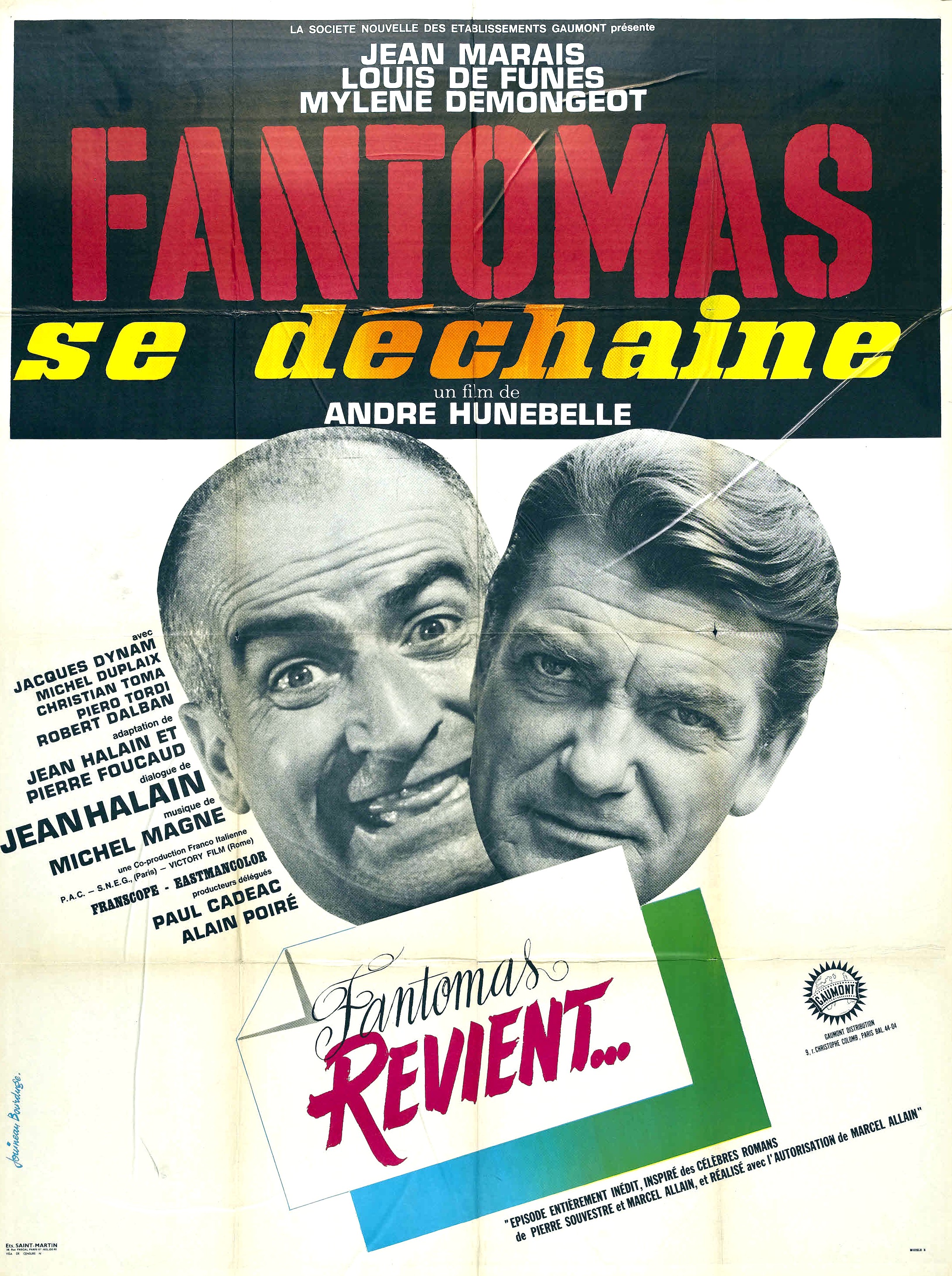 affiche du film Fantômas se déchaîne