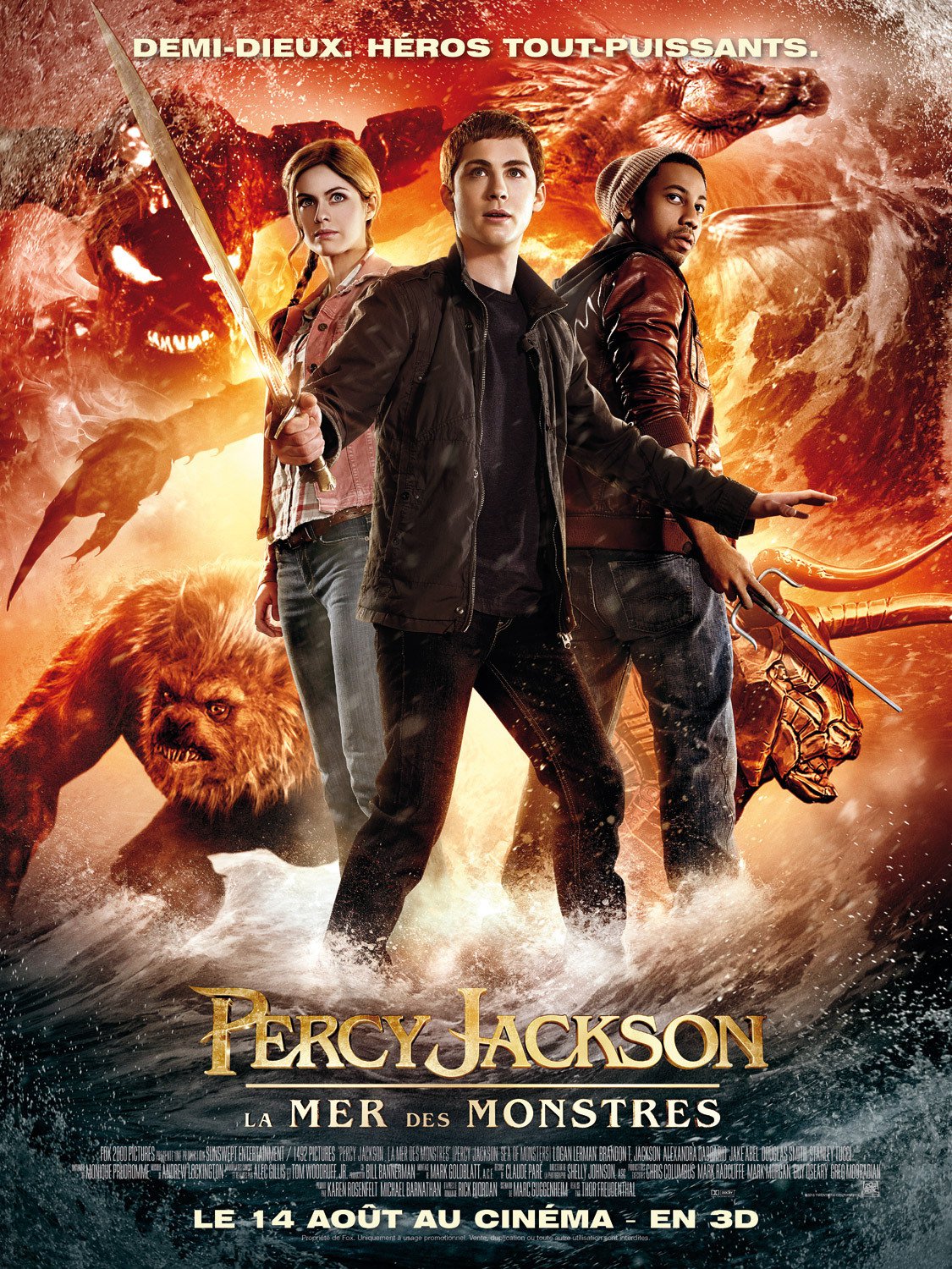affiche du film Percy Jackson : La Mer des monstres
