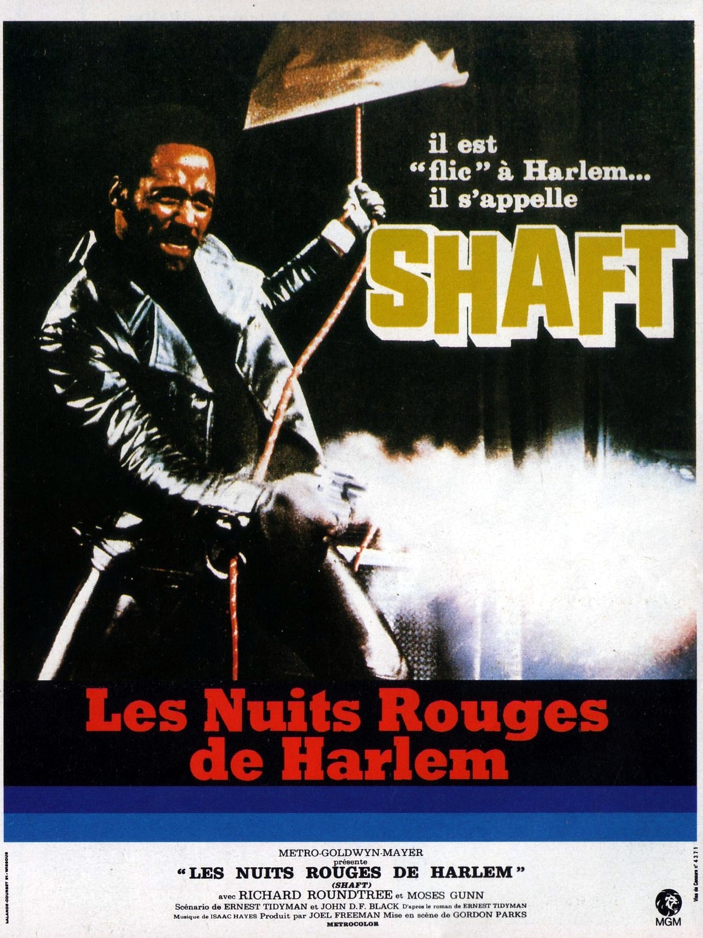 affiche du film Shaft, les nuits rouges de Harlem