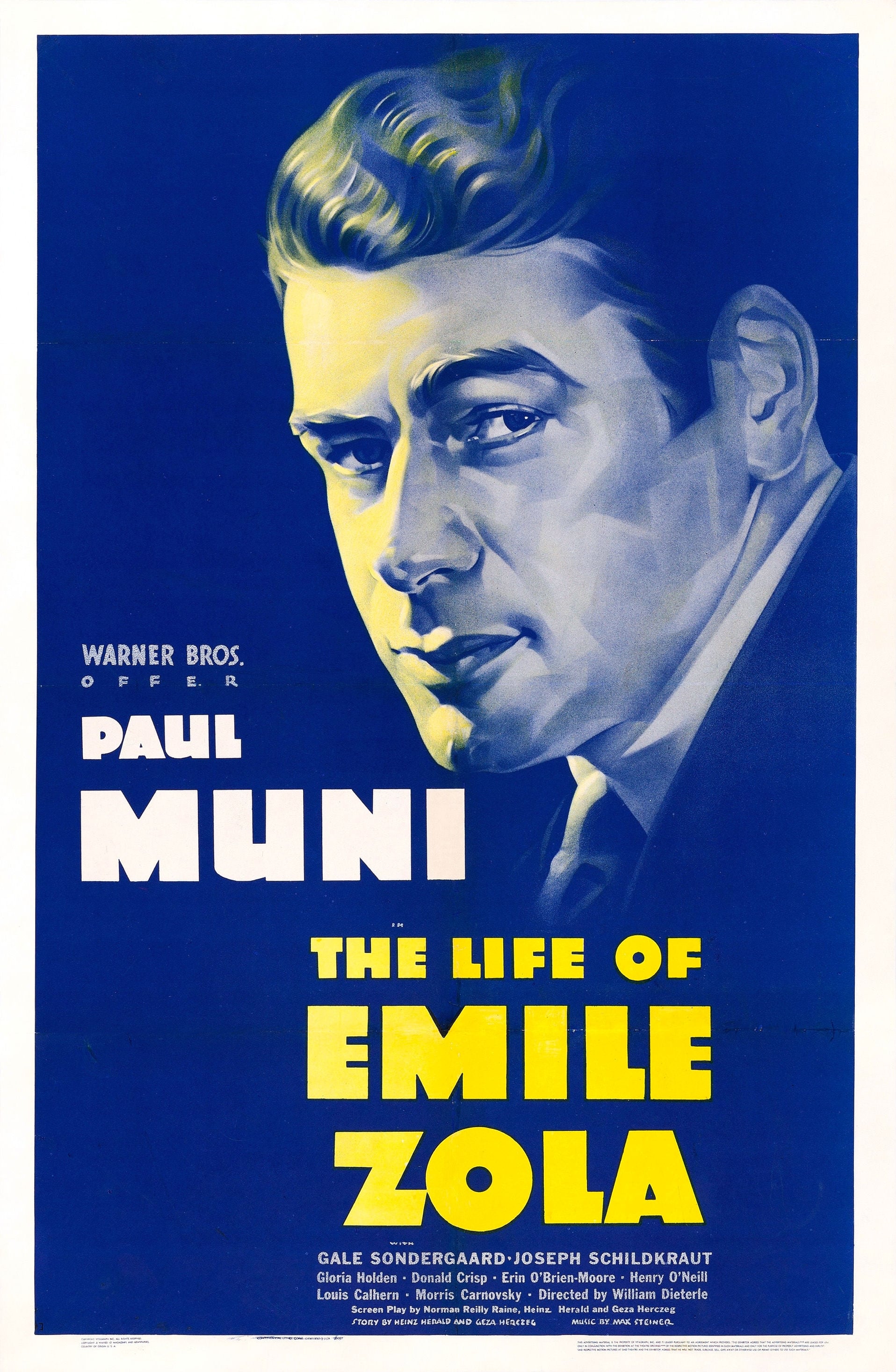affiche du film La vie d'Émile Zola